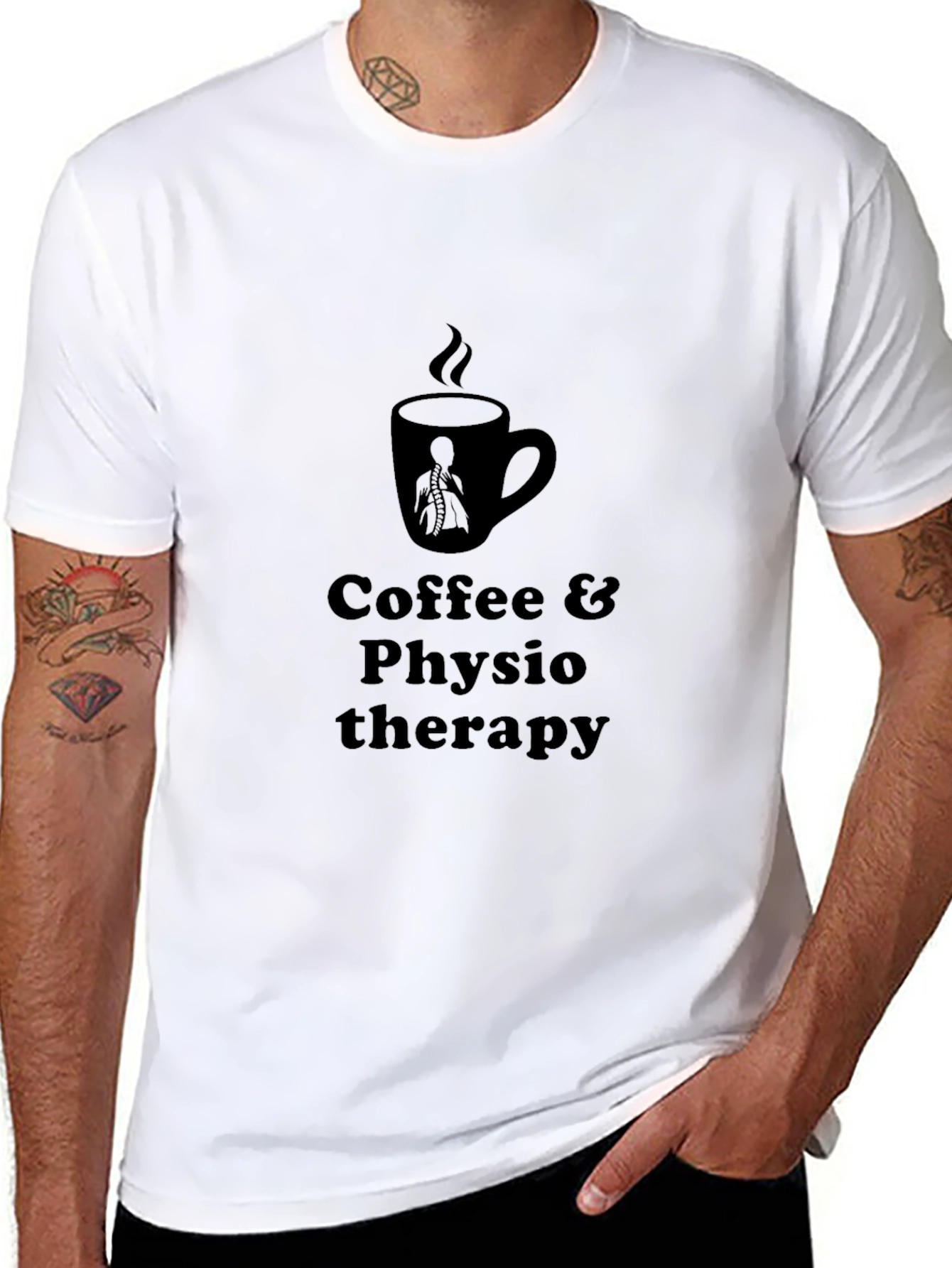 Coffee & Physiotherapy Graphic T-Shirt