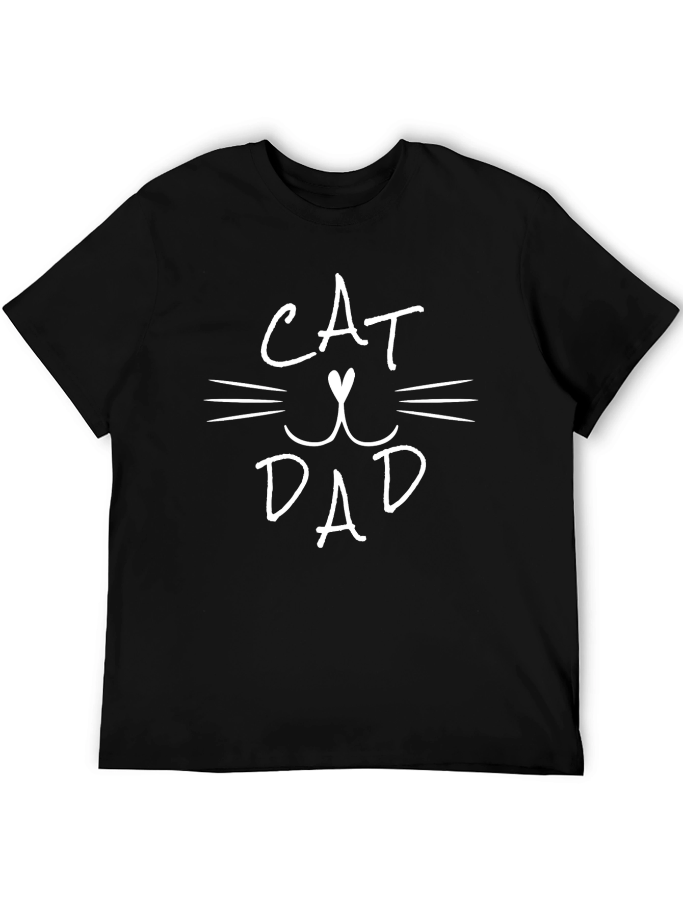 Cat Dad T-Shirt - Black Graphic Tee