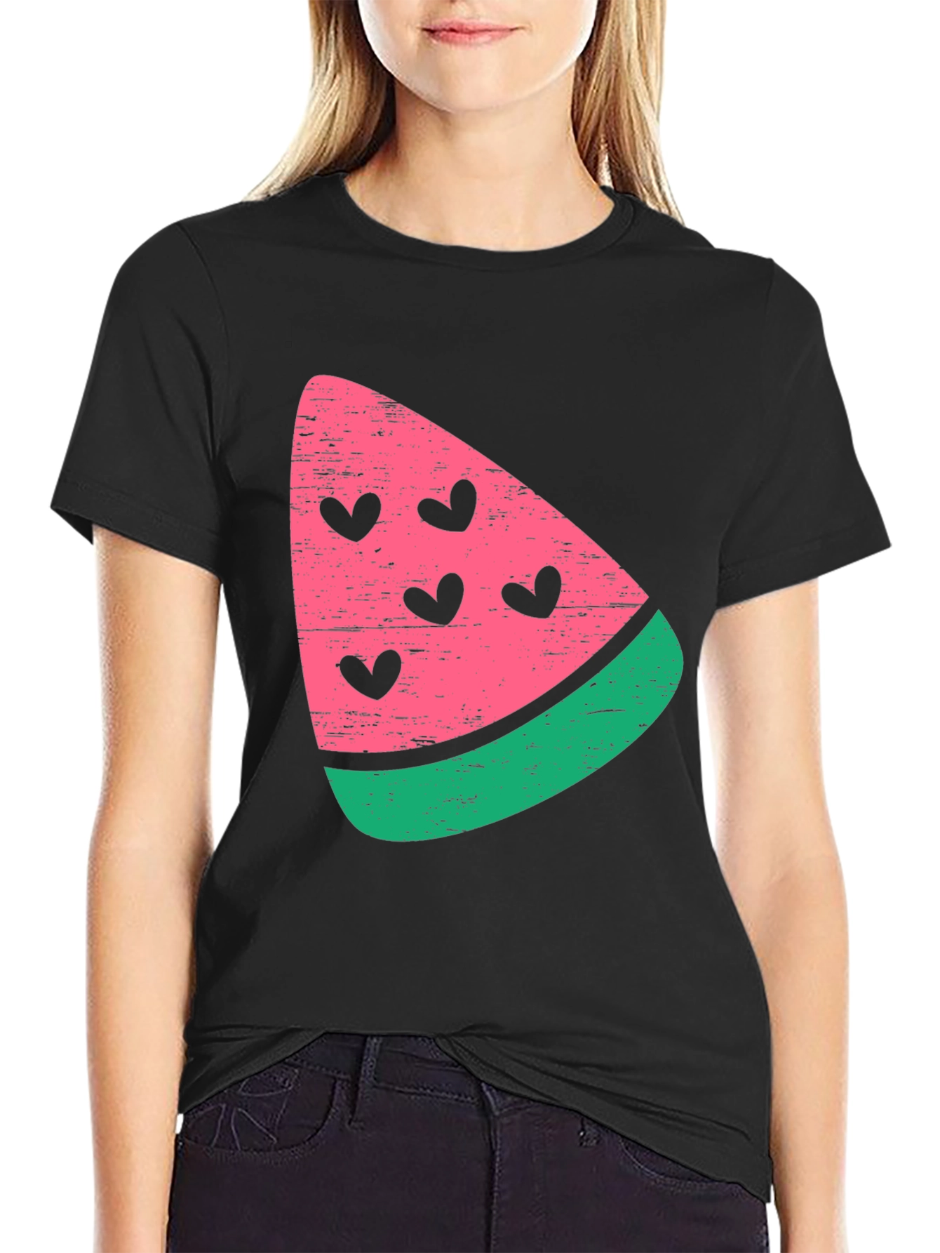 Watermelon Heart T-Shirt - Trendy Summer Tee