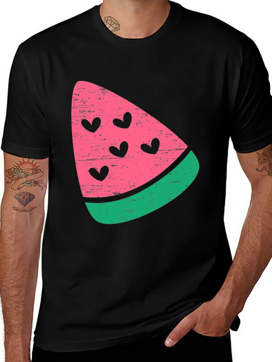 Watermelon Heart T-Shirt - Trendy Summer Tee