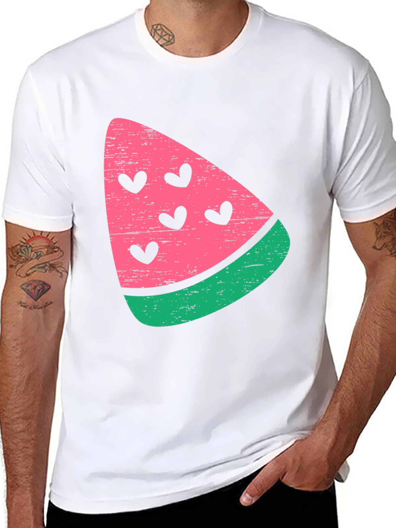 Watermelon Heart T-Shirt - Trendy Summer Tee