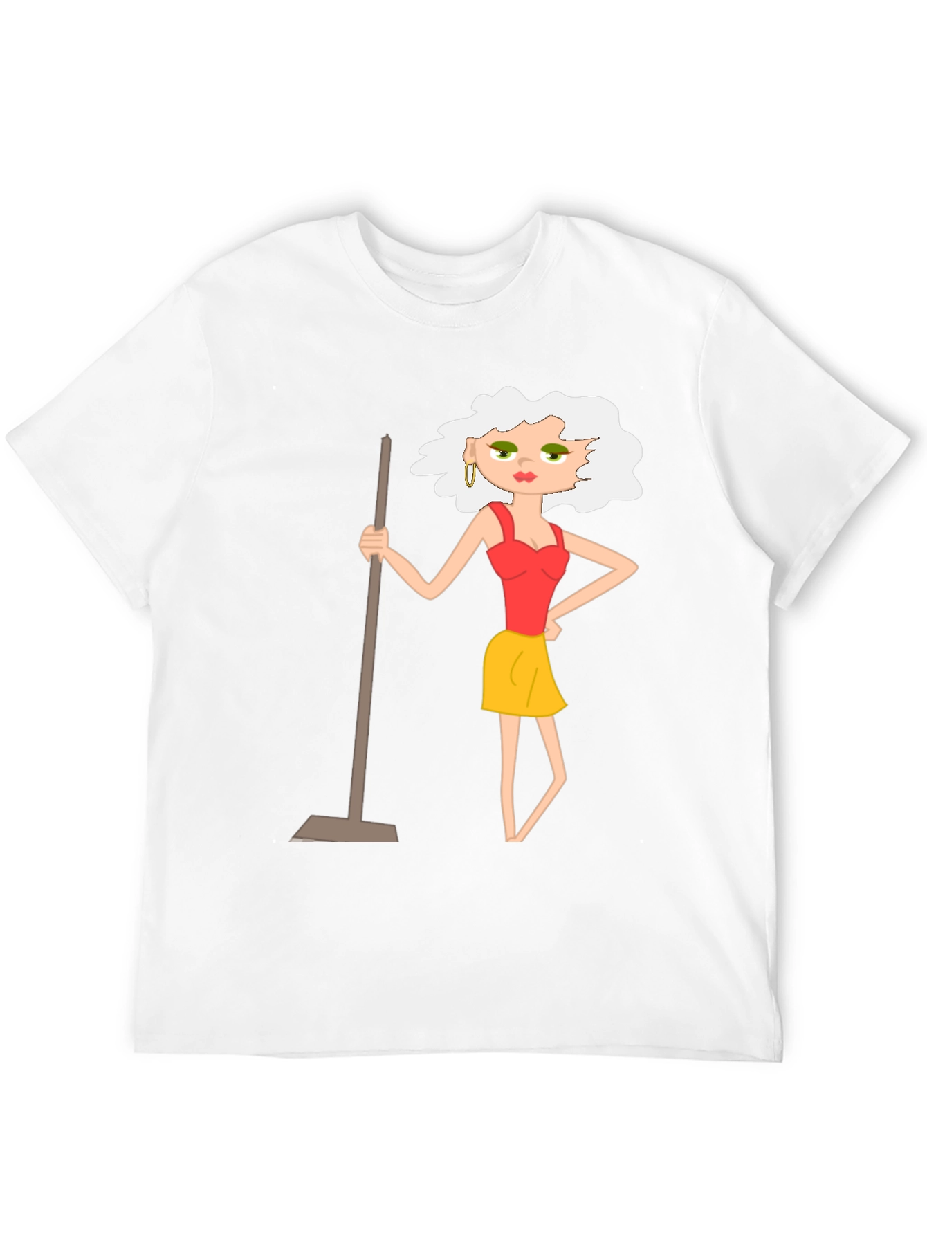 Cartoon Charwoman Graphic T-Shirt