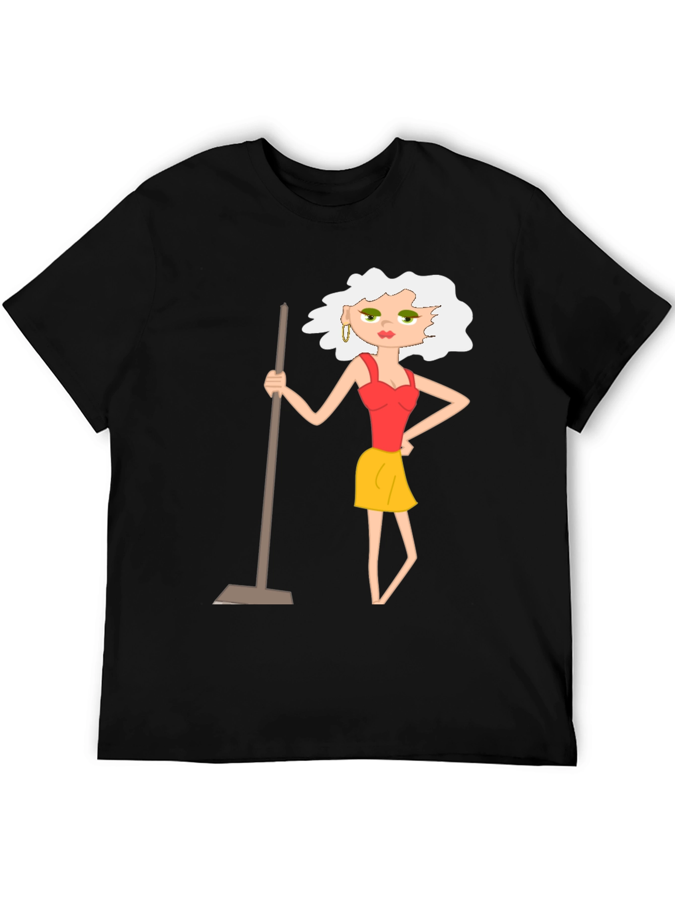 Cartoon Charwoman Graphic T-Shirt