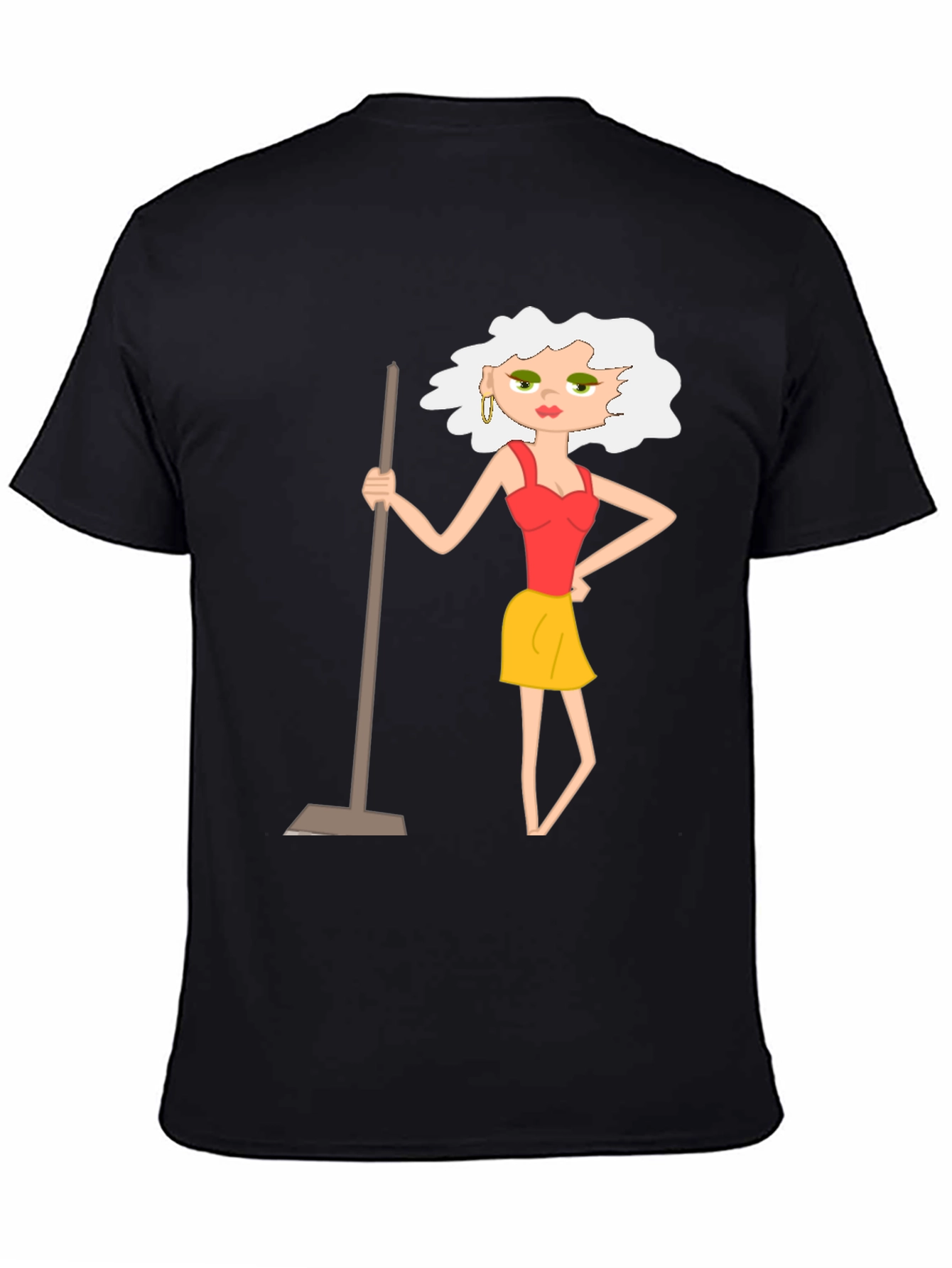 Cartoon Charwoman Graphic T-Shirt