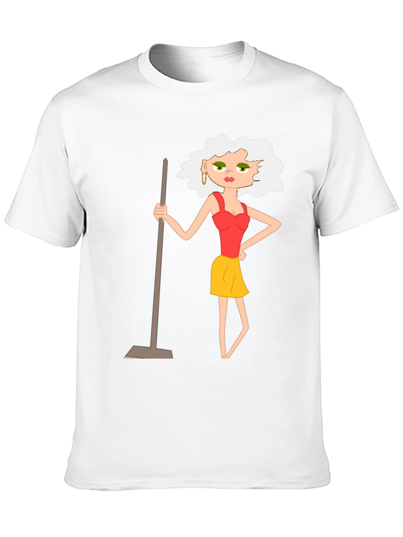Cartoon Charwoman Graphic T-Shirt