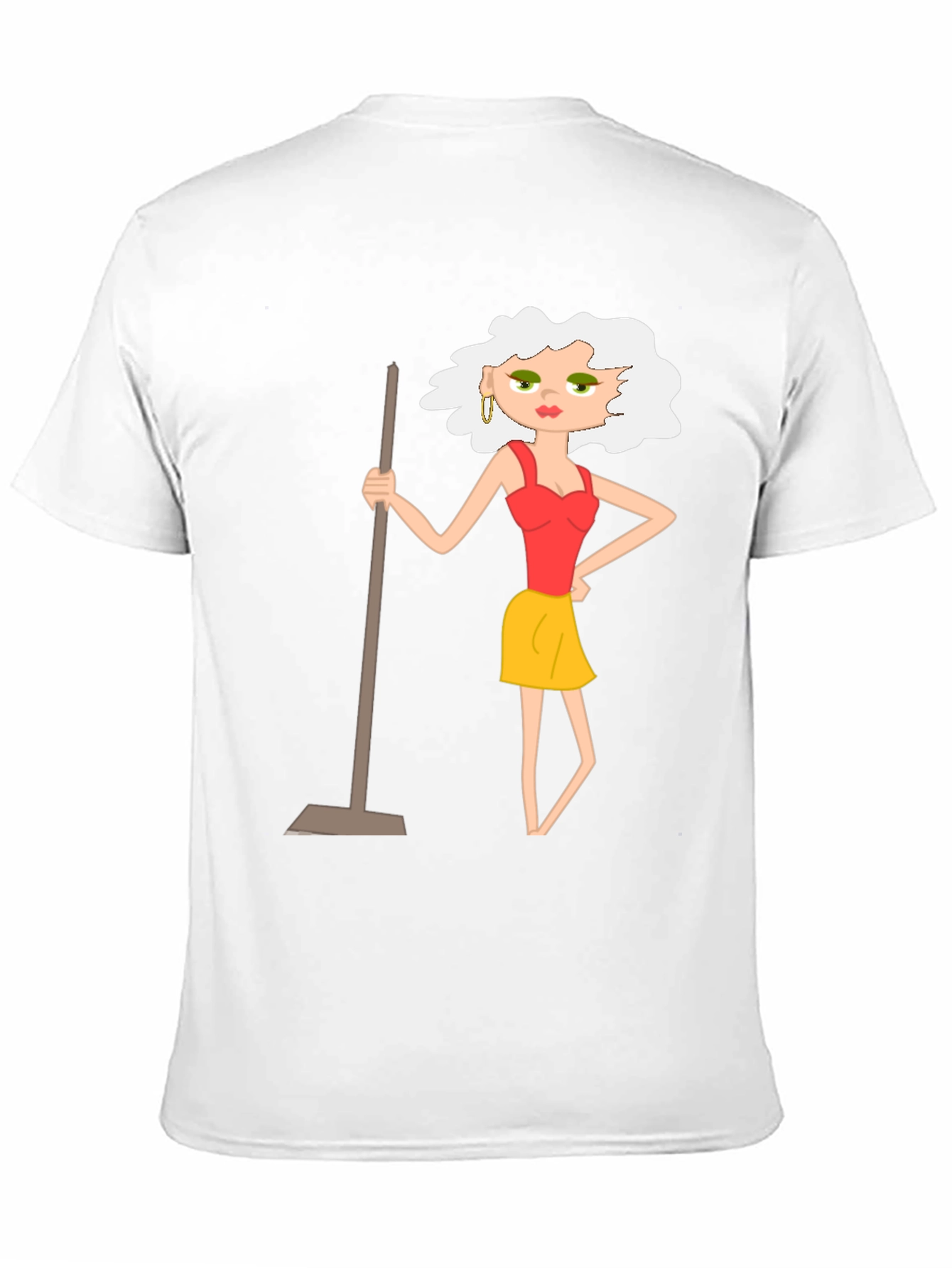 Cartoon Charwoman Graphic T-Shirt