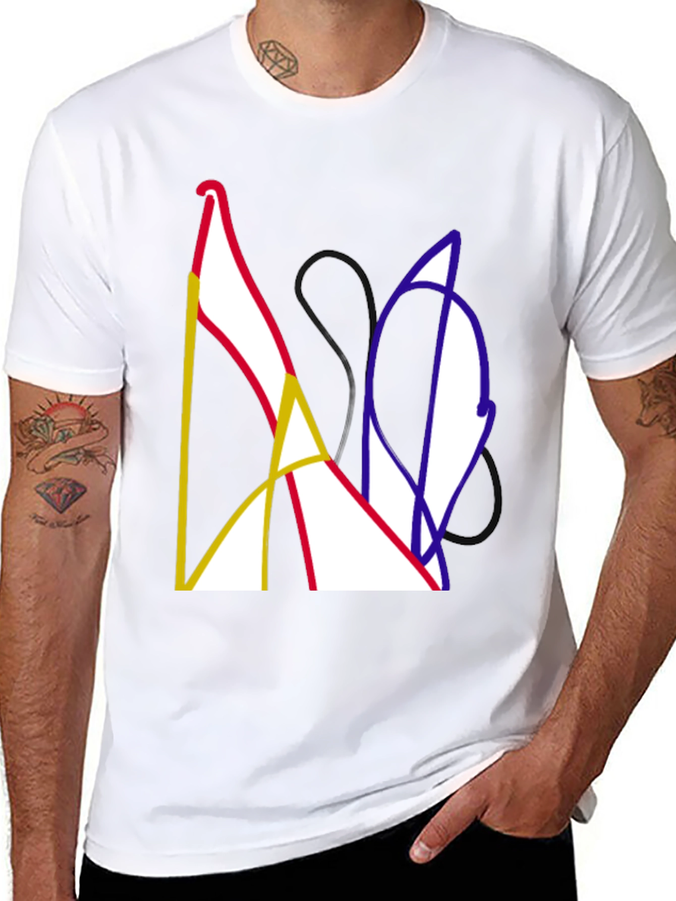 Abstract Art Black T-Shirt - Modern Graphic Tee