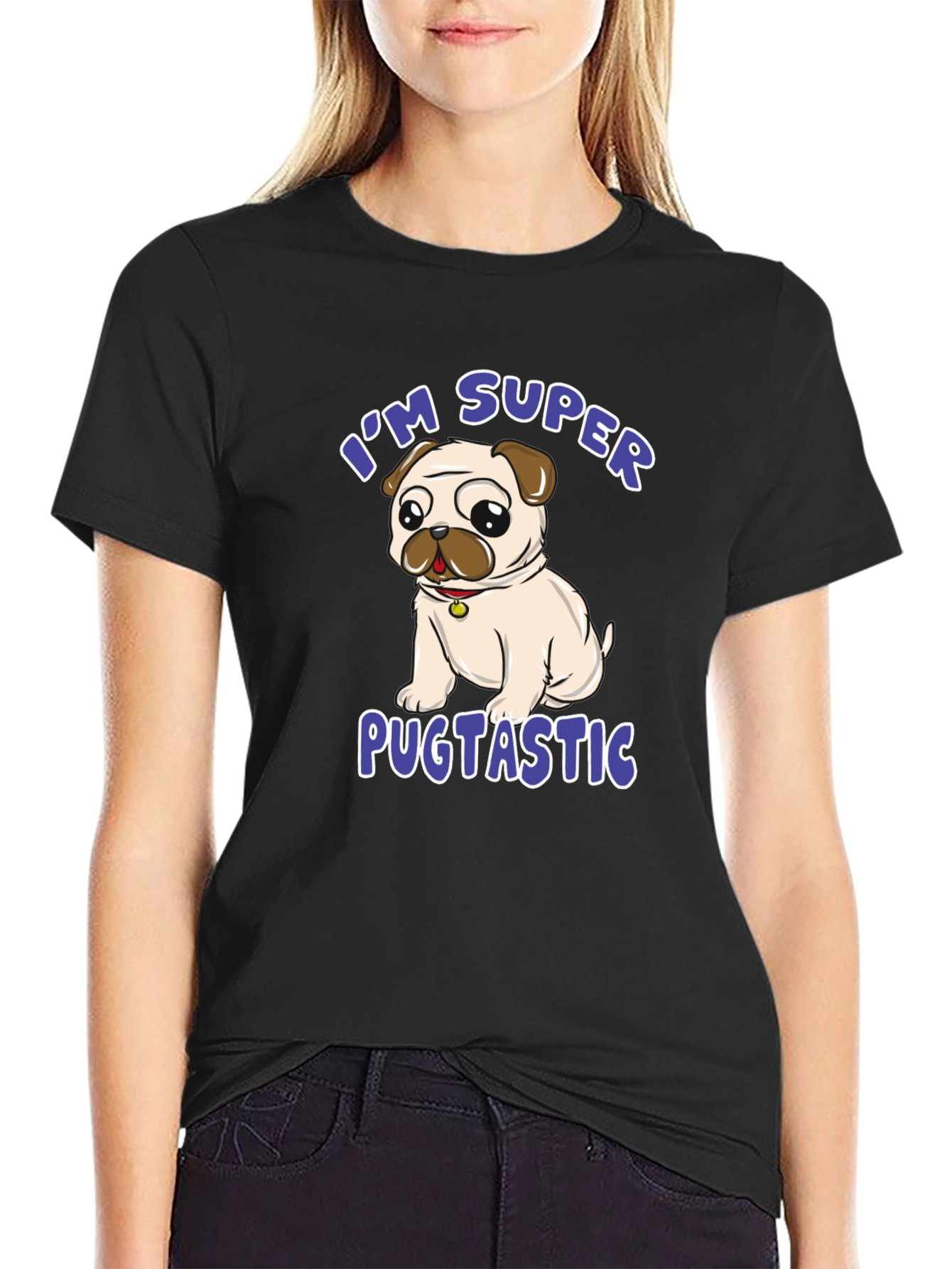 Super Pugtastic T-Shirt - Cute Pug Design