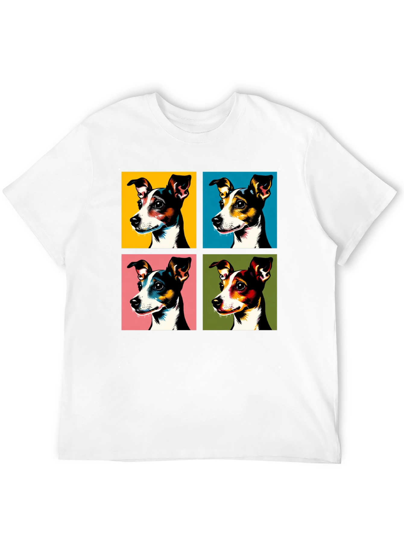 Pop Art Dog Portrait T-Shirt – Colorful Graphic Dog Lover Tee