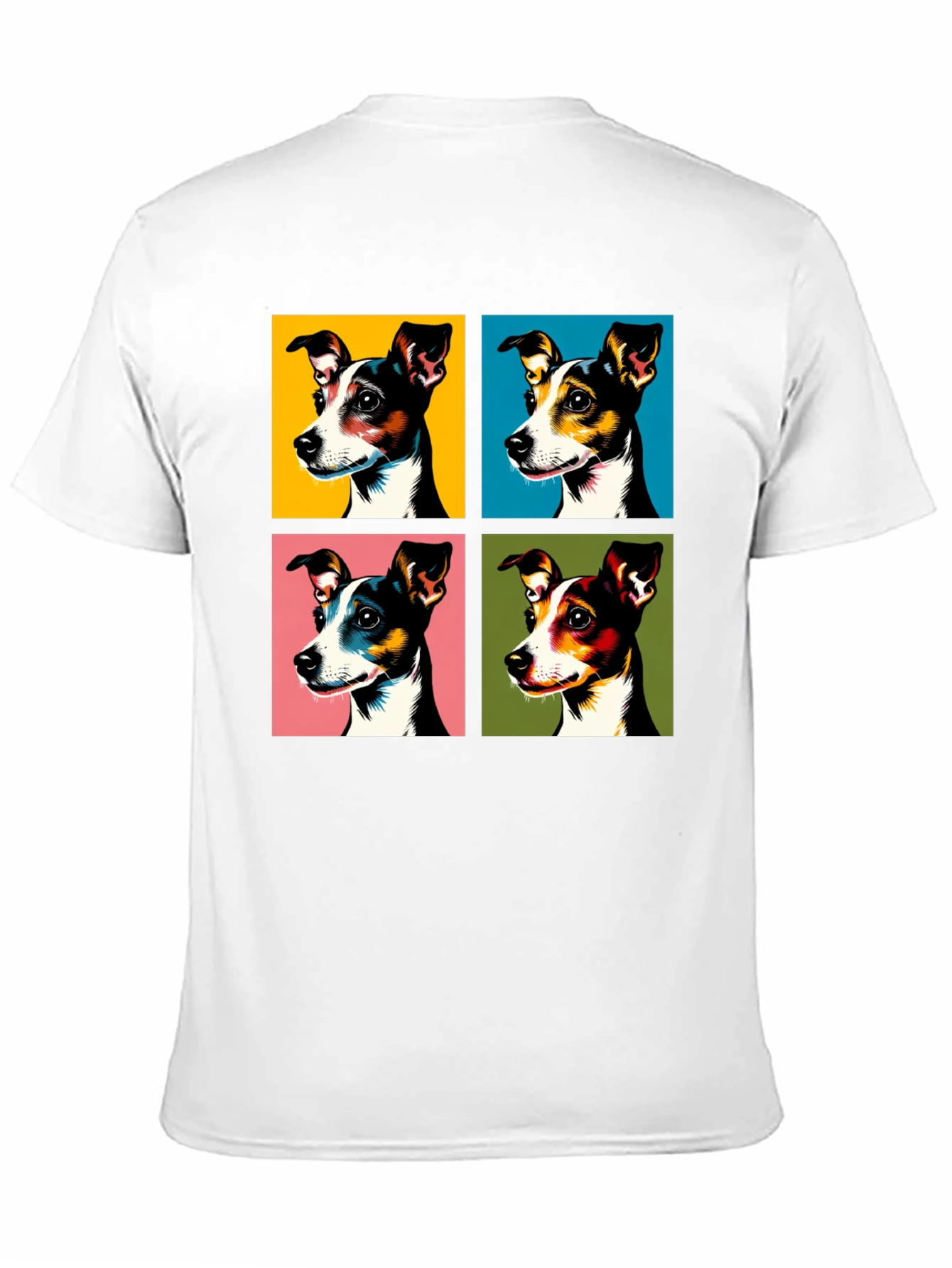 Pop Art Dog Portrait T-Shirt – Colorful Graphic Dog Lover Tee