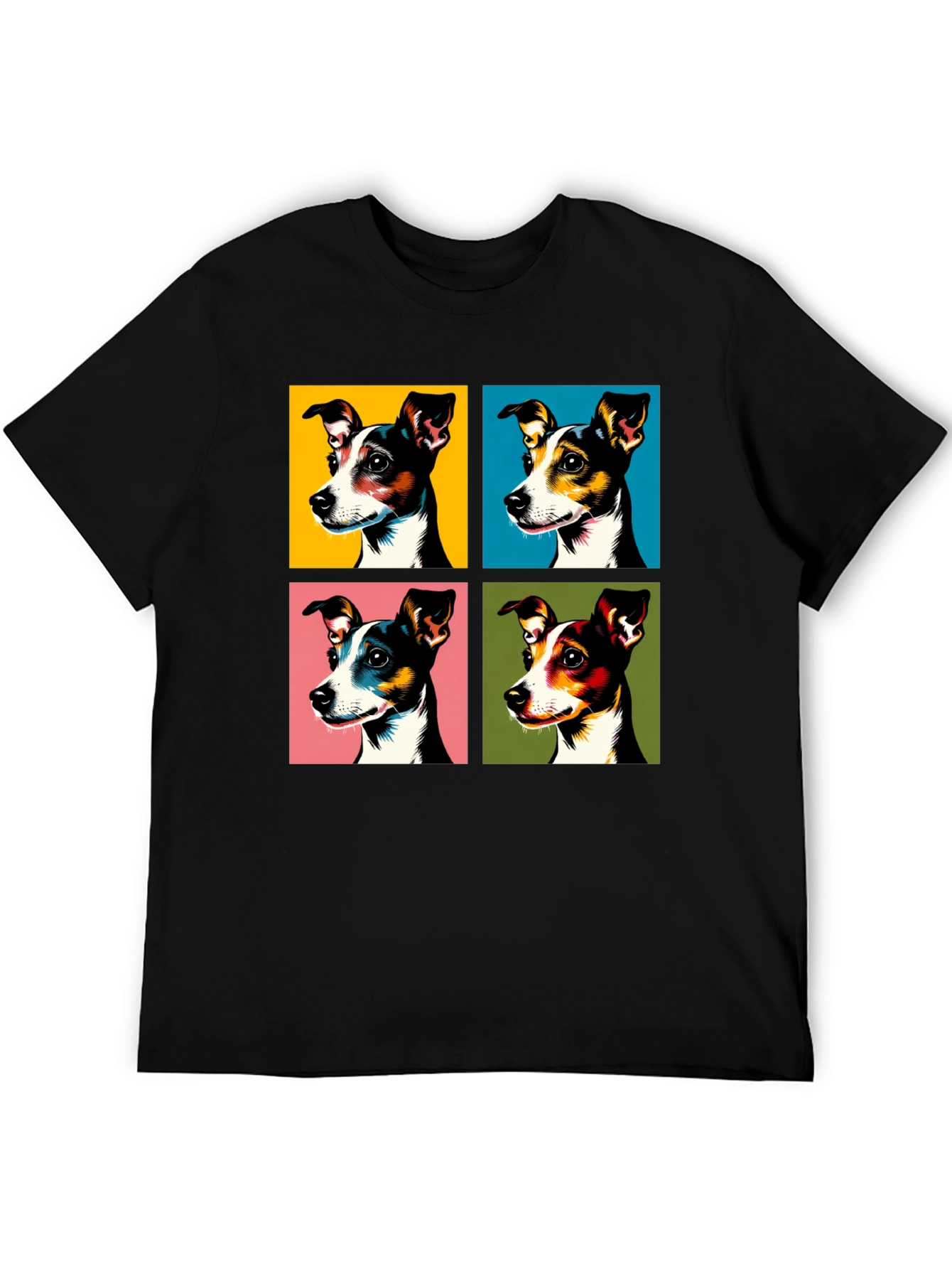 Pop Art Dog Portrait T-Shirt – Colorful Graphic Dog Lover Tee