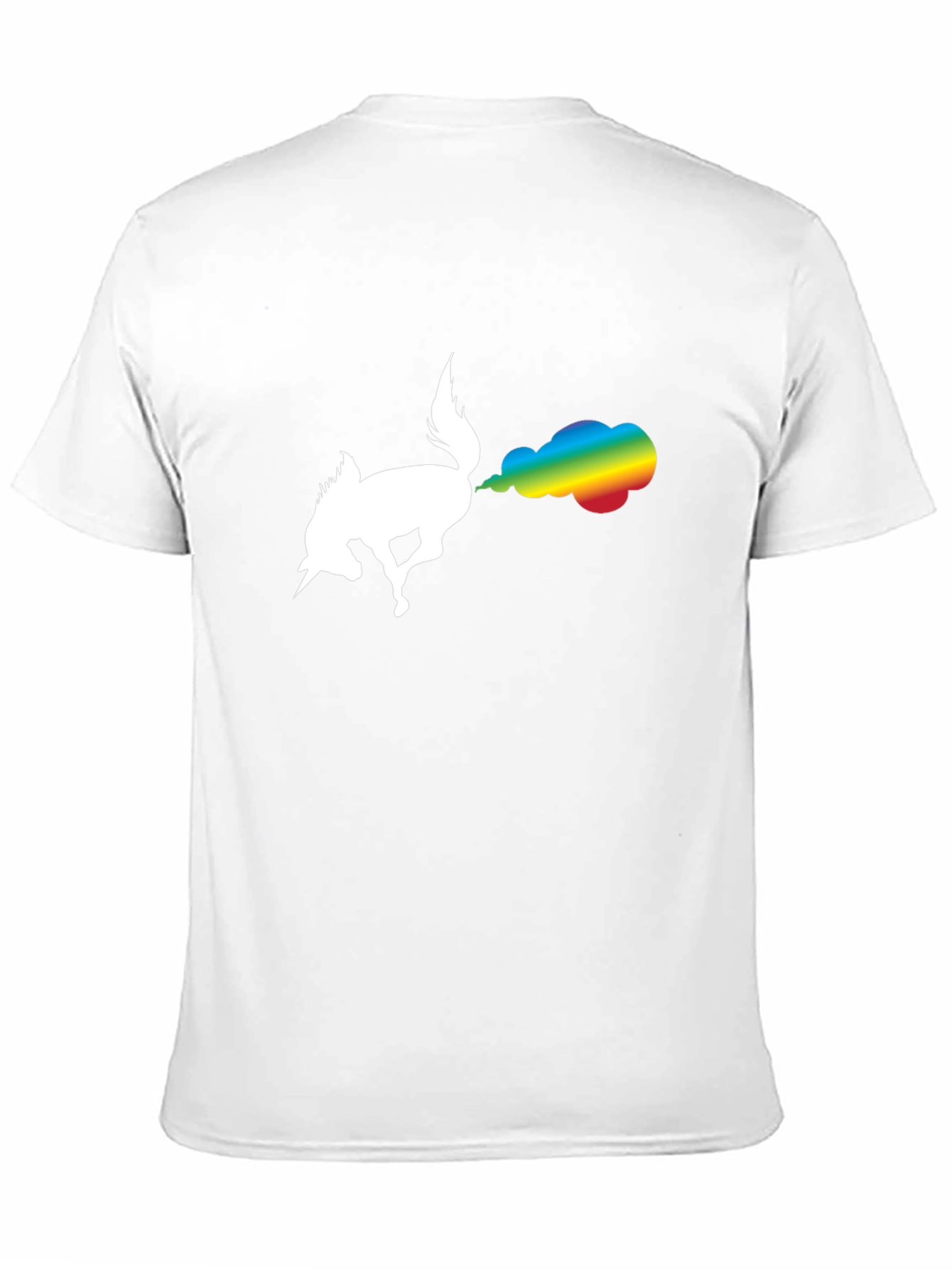 Unicorn Rainbow Fart Black T-Shirt