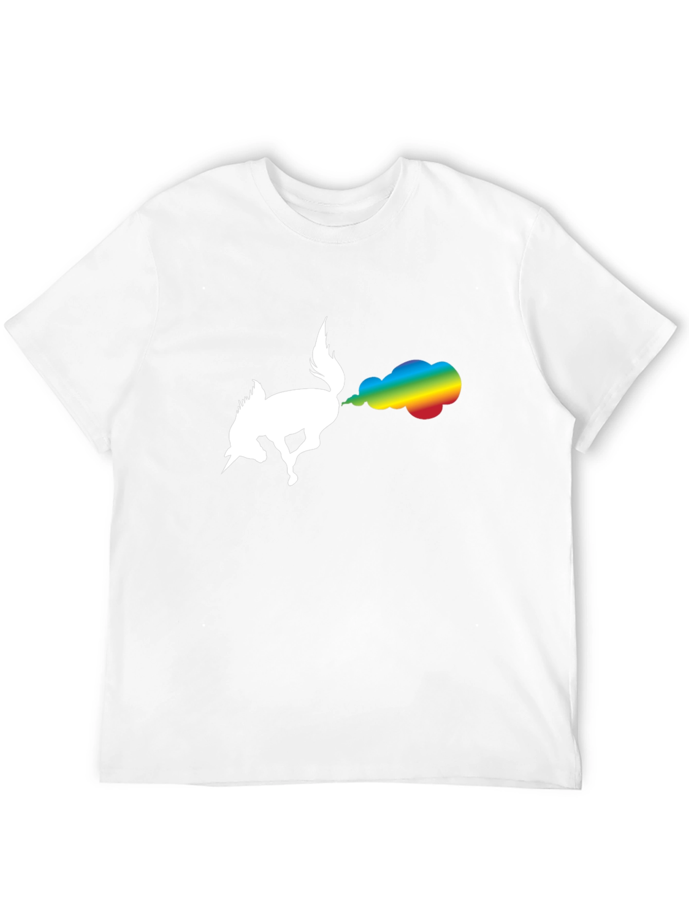 Unicorn Rainbow Fart Black T-Shirt