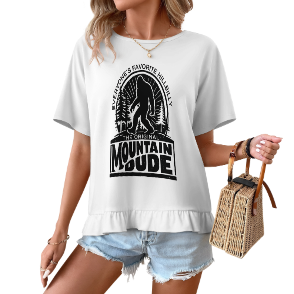 The Original Mountain Dude Bigfoot Graphic T-Shirt | Funny Sasquatch Outdoor Adventure Tee(z1008)