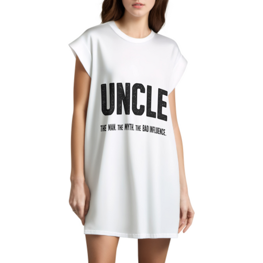 Funny Uncle T-Shirt – The Man, The Myth, The Bad Influence Graphic Tee(z991)