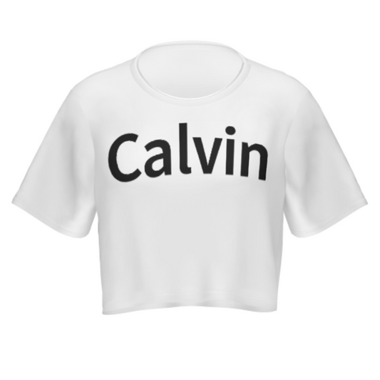Calvin Personalized Name T-Shirt | Custom Minimalist Typography Graphic Tee(z982)