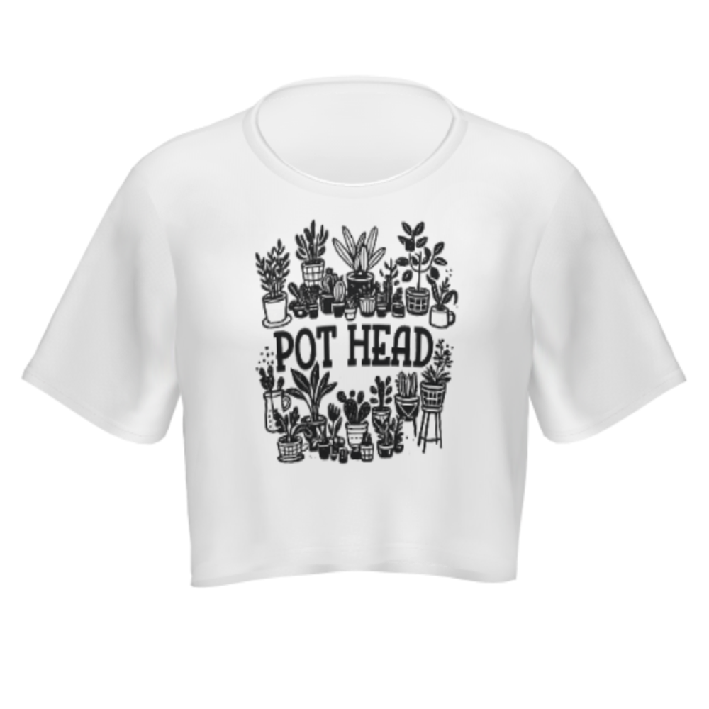 Pot Head Plant Lover T-Shirt | Funny Houseplant Enthusiast Botanical Graphic Tee(z984)