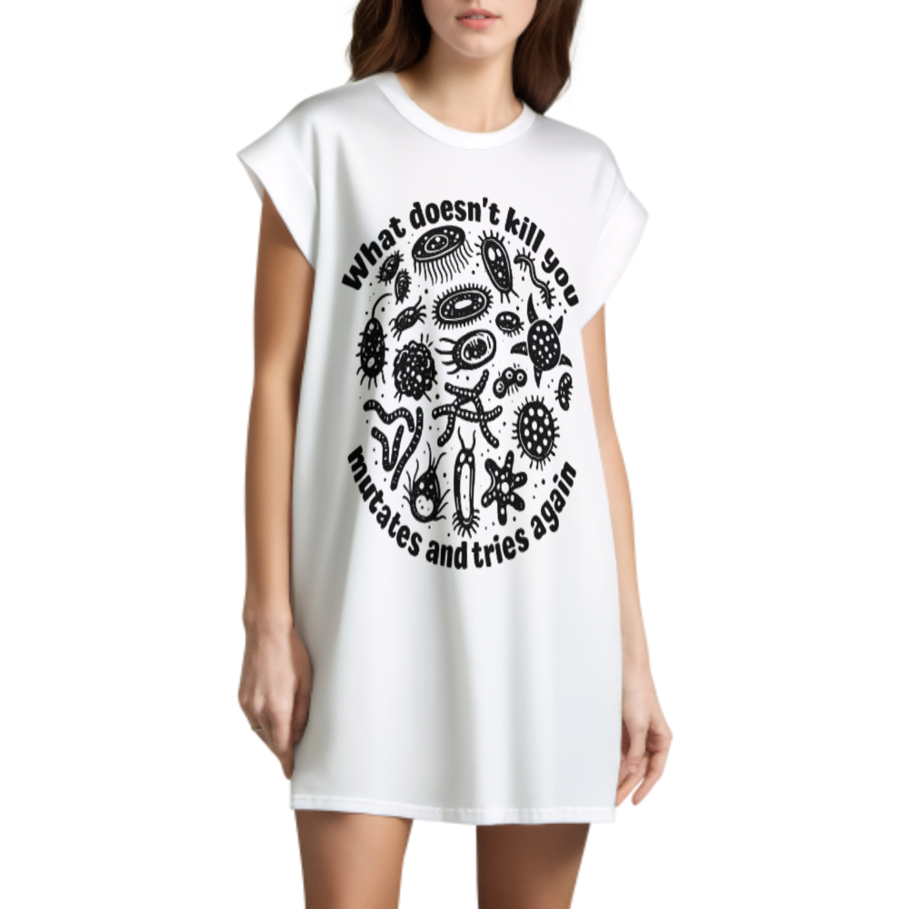 What Doesn’t Kill You Mutates and Tries Again Funny Science Graphic T-Shirt | Biology Nerd Humor Tee(z994)