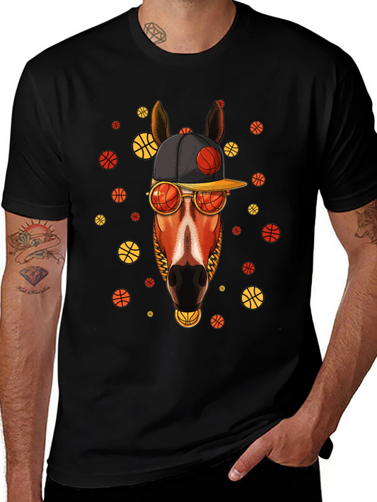 Basketball Horse T-Shirt - Unique Graphic Tee