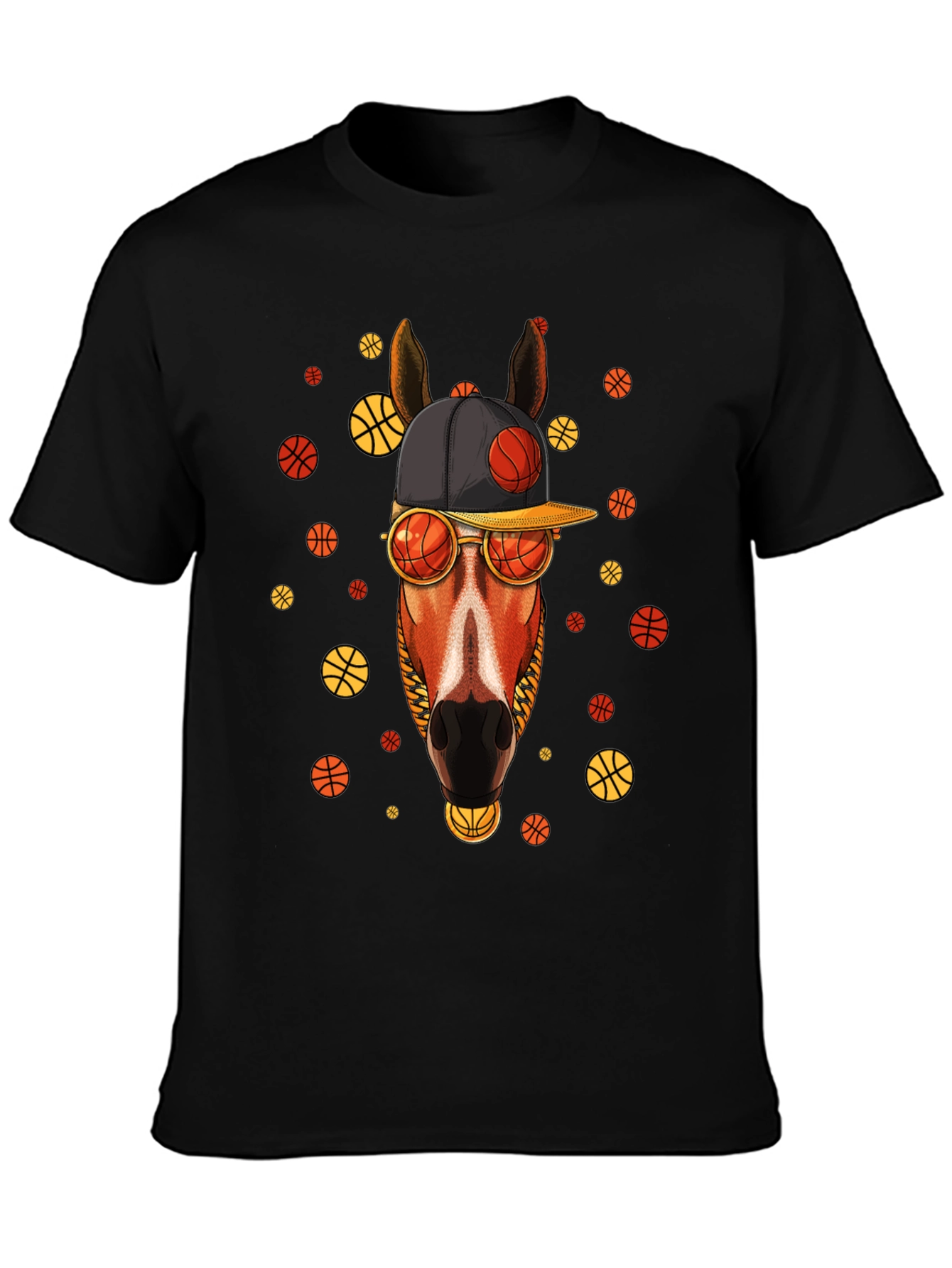 Basketball Horse T-Shirt - Unique Graphic Tee