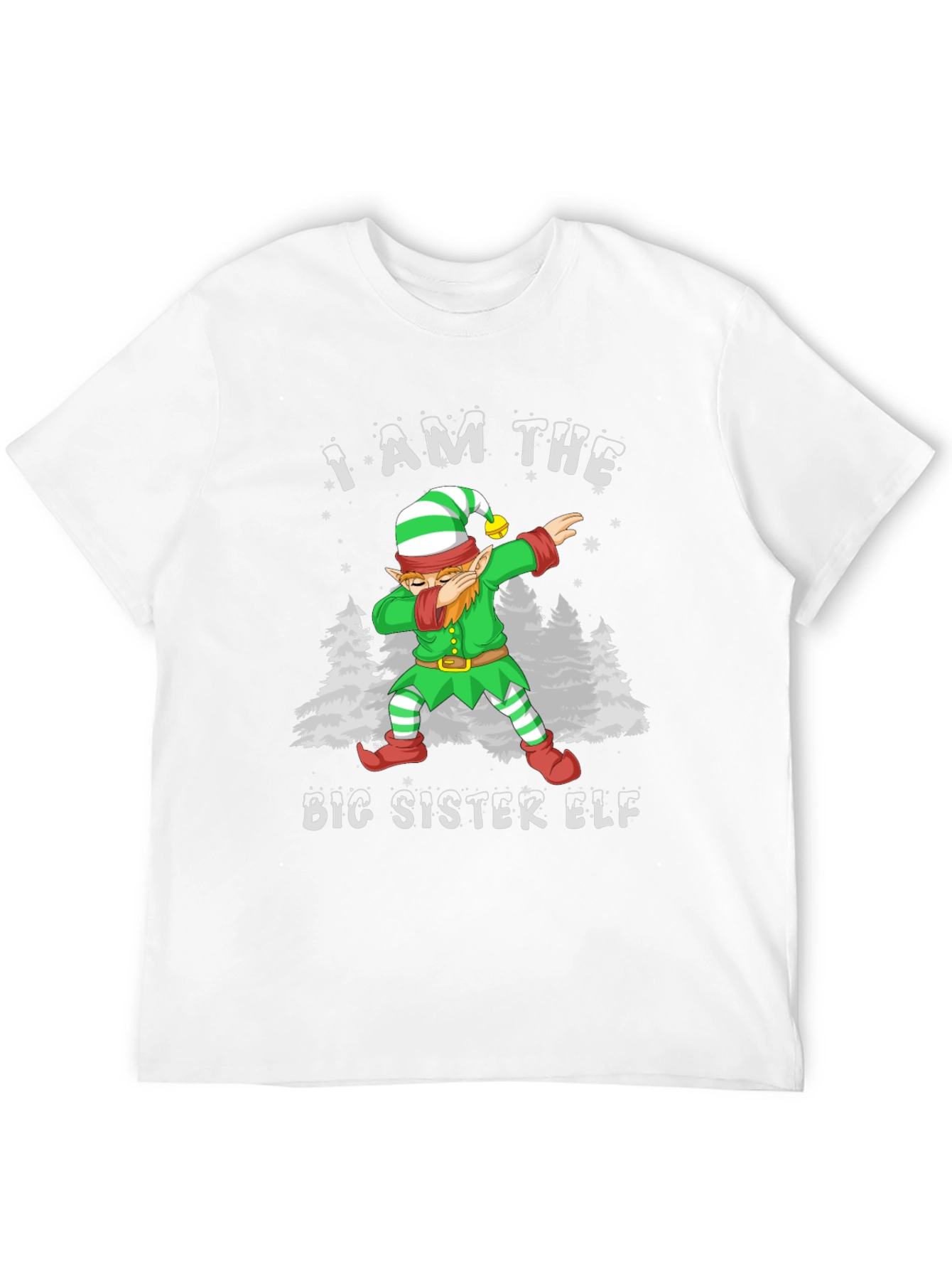 Big Sister Elf Dab Christmas Holiday T-Shirt