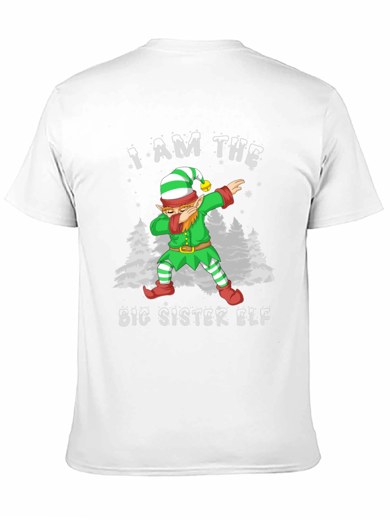 Big Sister Elf Dab Christmas Holiday T-Shirt