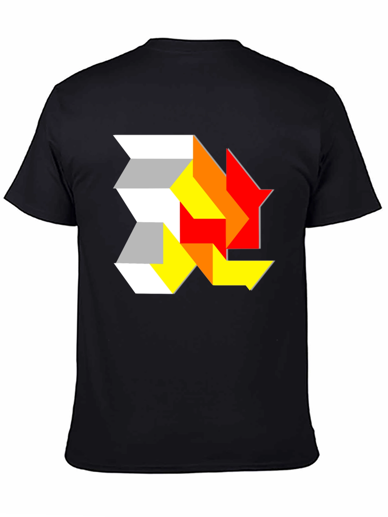 Abstract Geometric Graphic Tee - Modern Design T-Shirt
