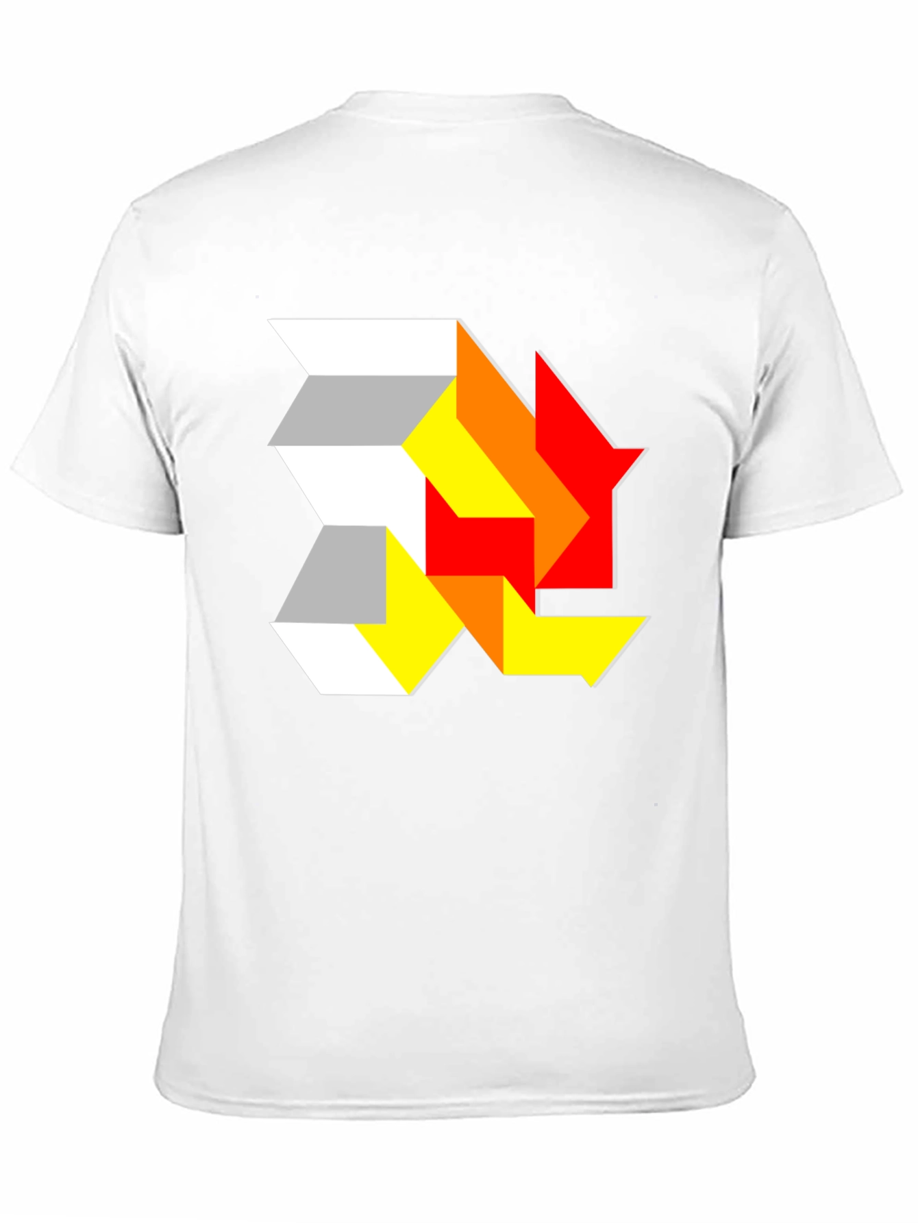 Abstract Geometric Graphic Tee - Modern Design T-Shirt