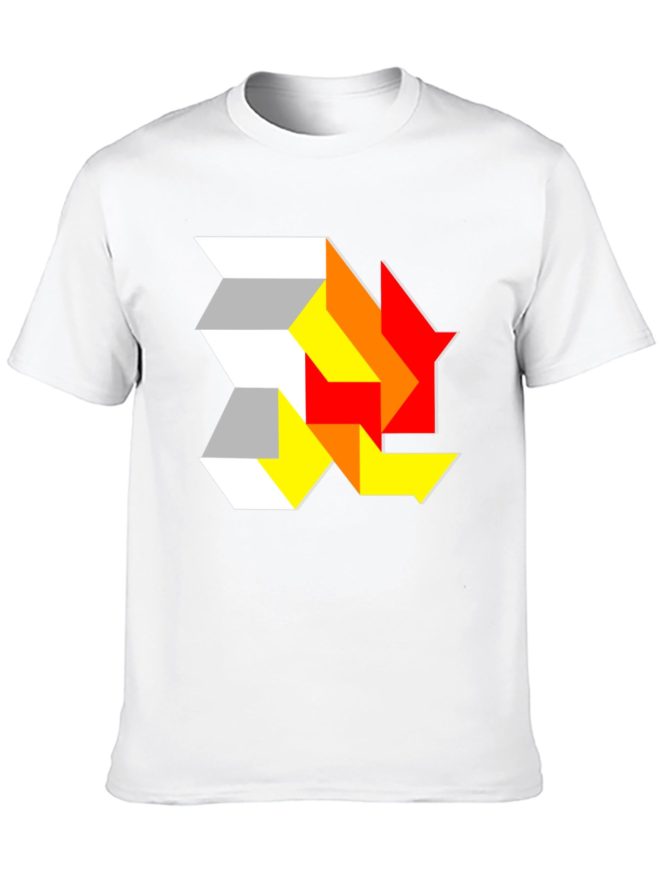 Abstract Geometric Graphic Tee - Modern Design T-Shirt