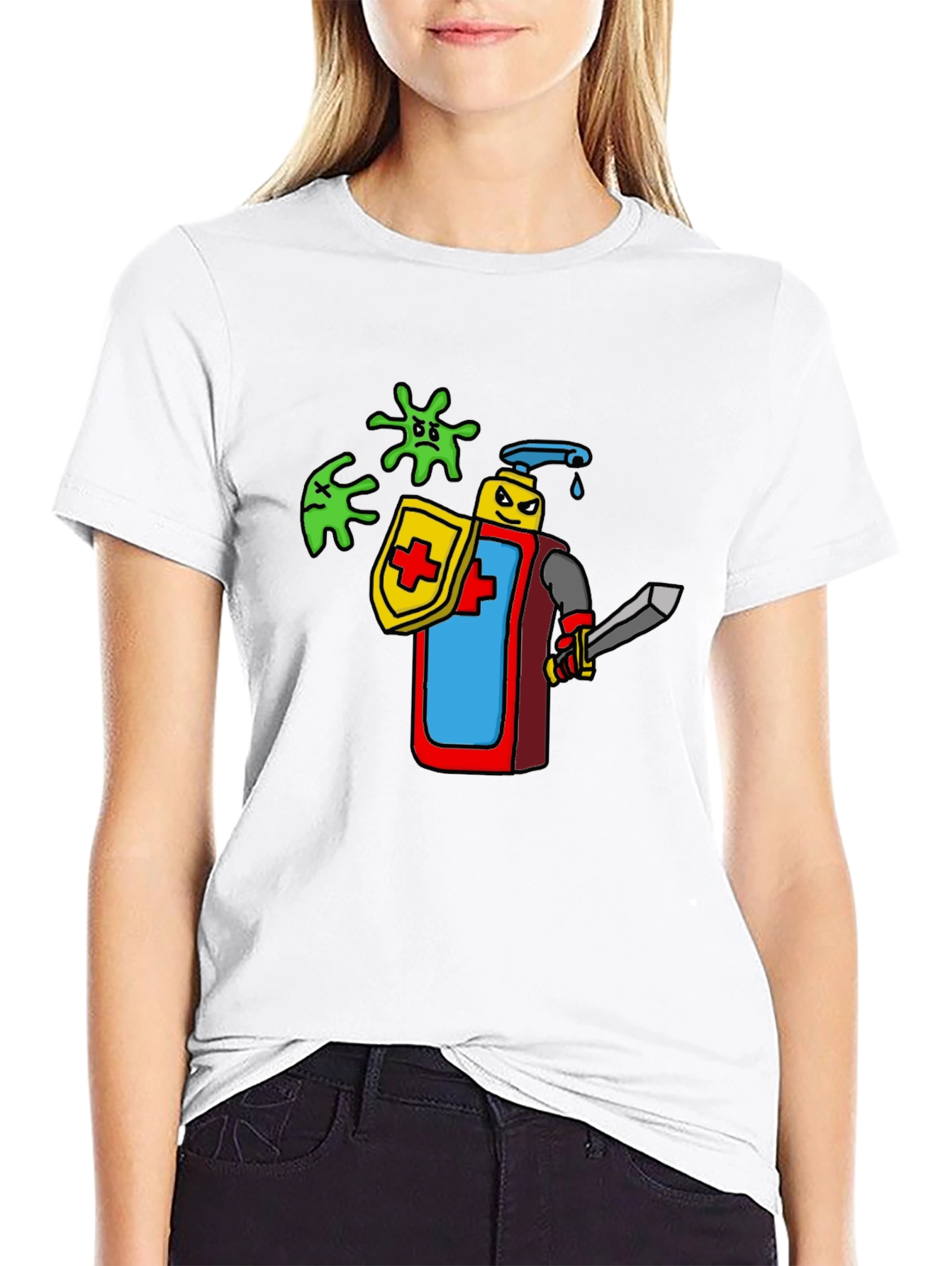 Hand Sanitizer Knight T-Shirt - Protect Yourself!