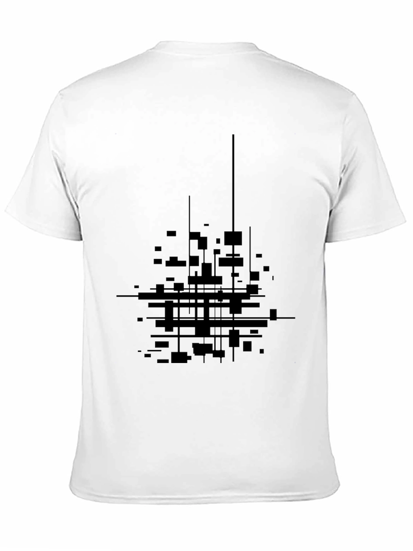 Abstract Geometric Black T-Shirt