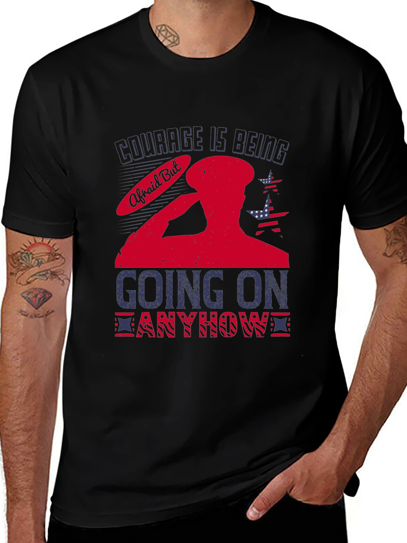 Courage Is Being Afraid But Going On Anyway T-Shirt