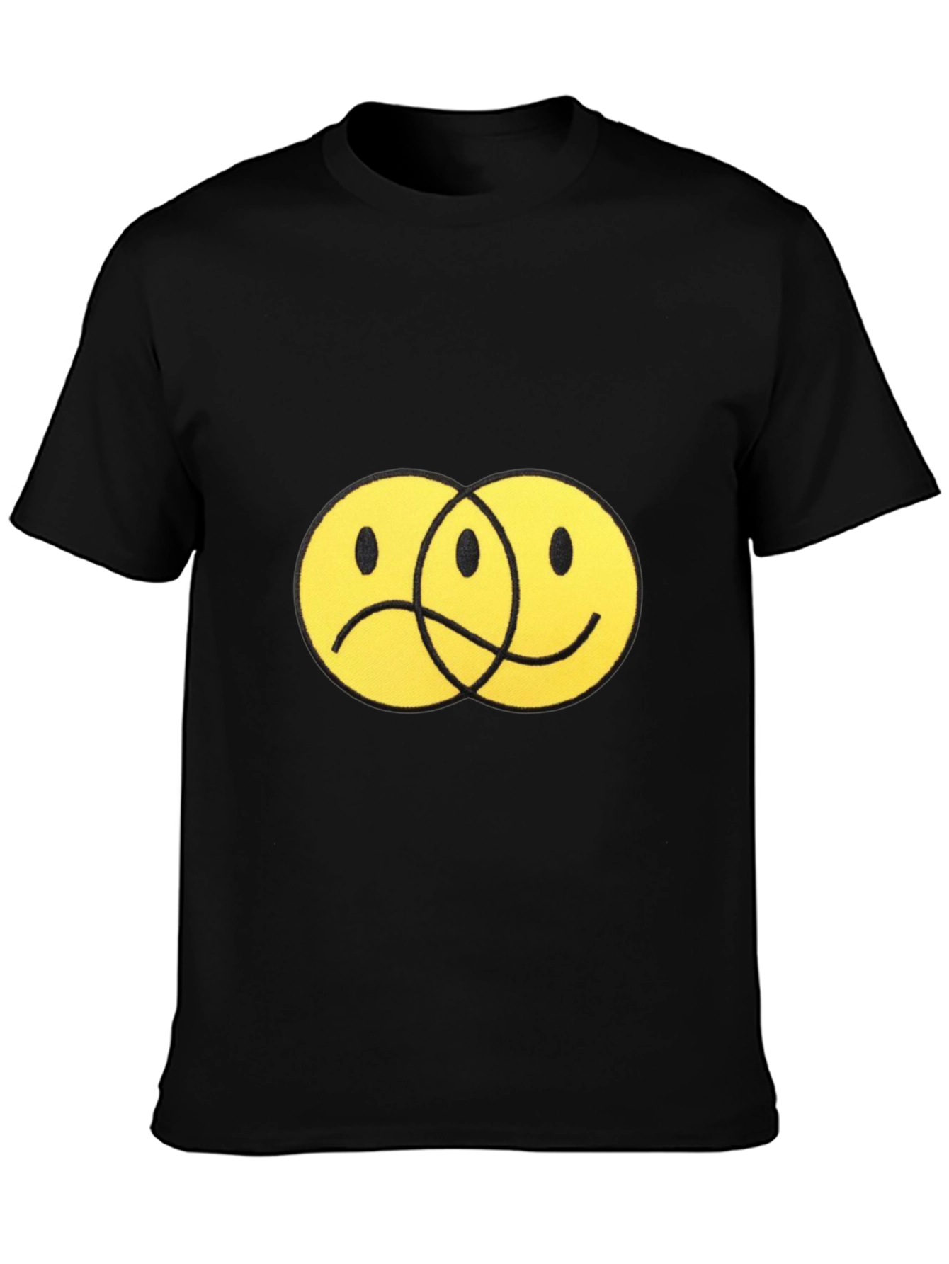 Yin Yang Faces Black T-Shirt