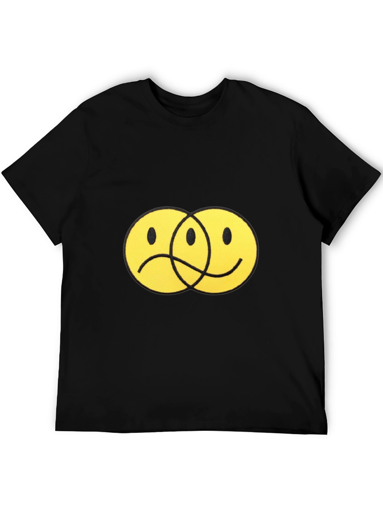 Yin Yang Faces Black T-Shirt