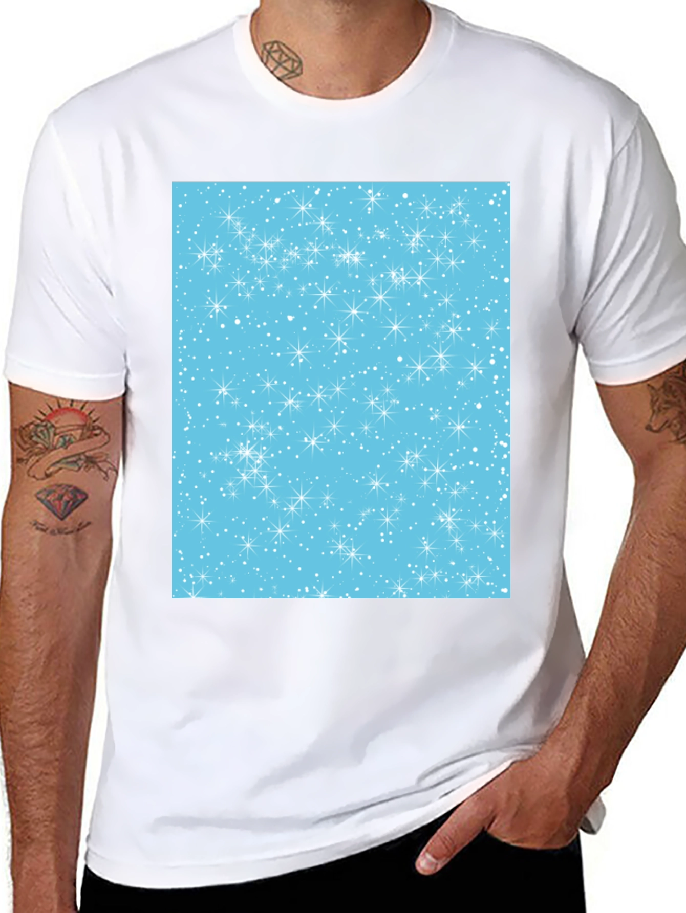 Festive Snowflake Pattern Tee - Holiday Style