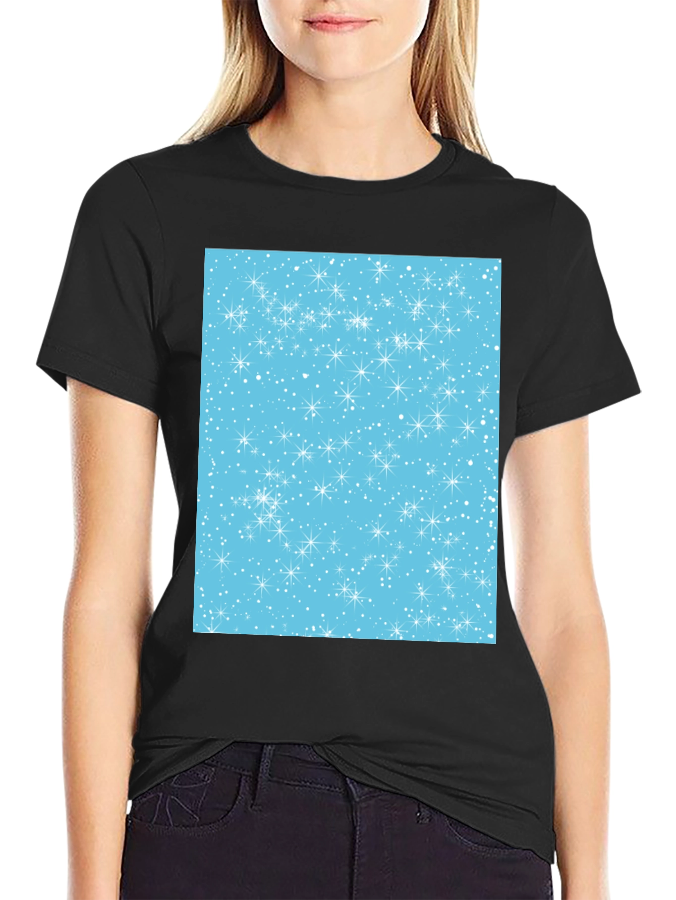 Festive Snowflake Pattern Tee - Holiday Style