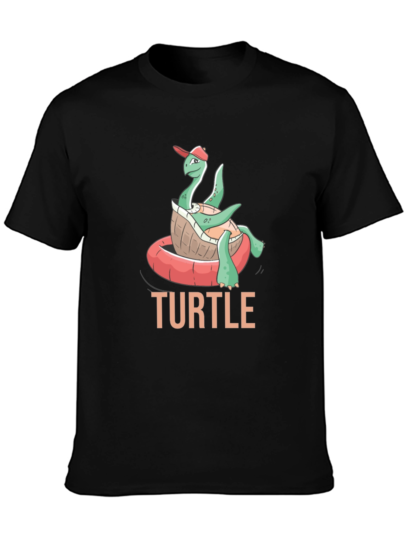 Funny Turtle in Pool Float T-Shirt