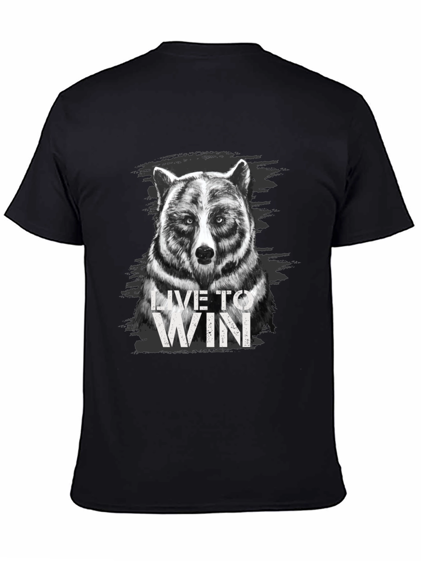 Live to Win Bear Graphic T-Shirt