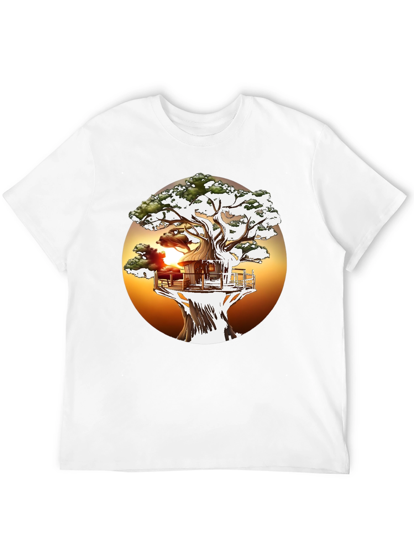 Treehouse T-Shirt - Sunset Design