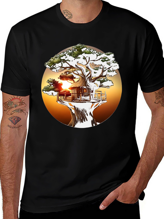 Treehouse T-Shirt - Sunset Design