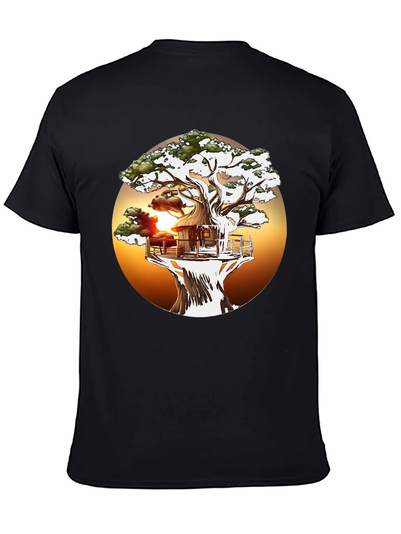 Treehouse T-Shirt - Sunset Design