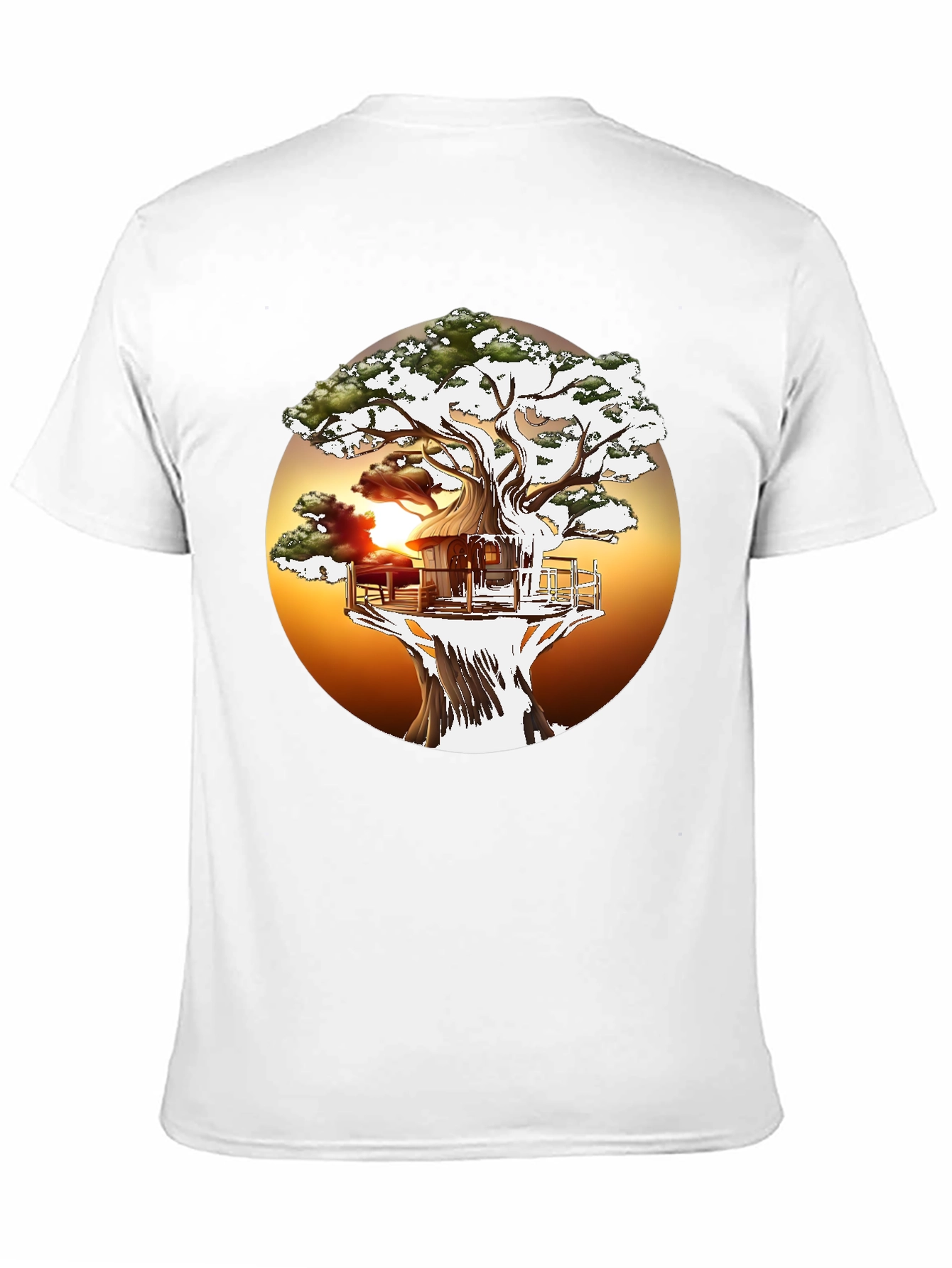 Treehouse T-Shirt - Sunset Design
