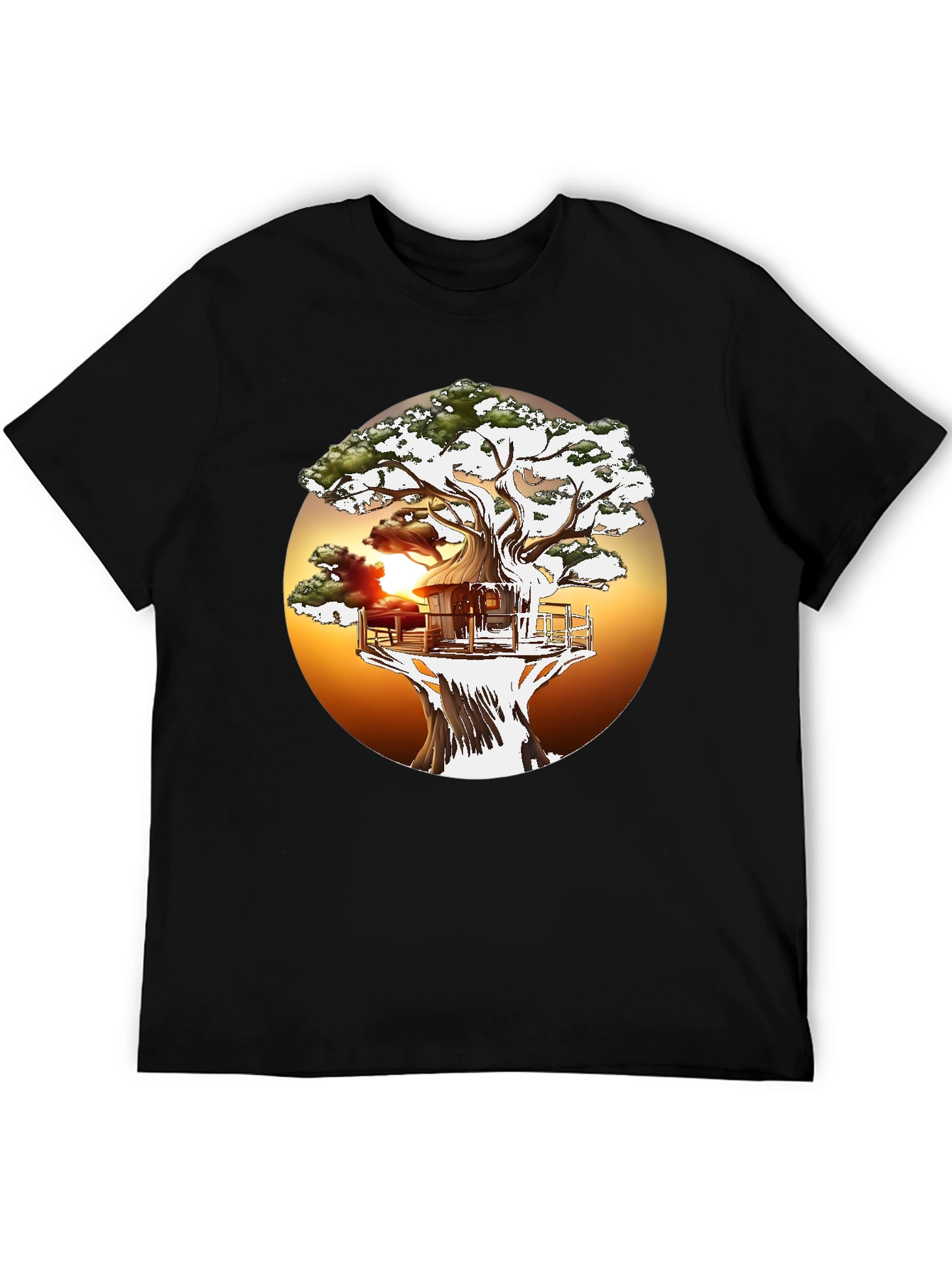 Treehouse T-Shirt - Sunset Design