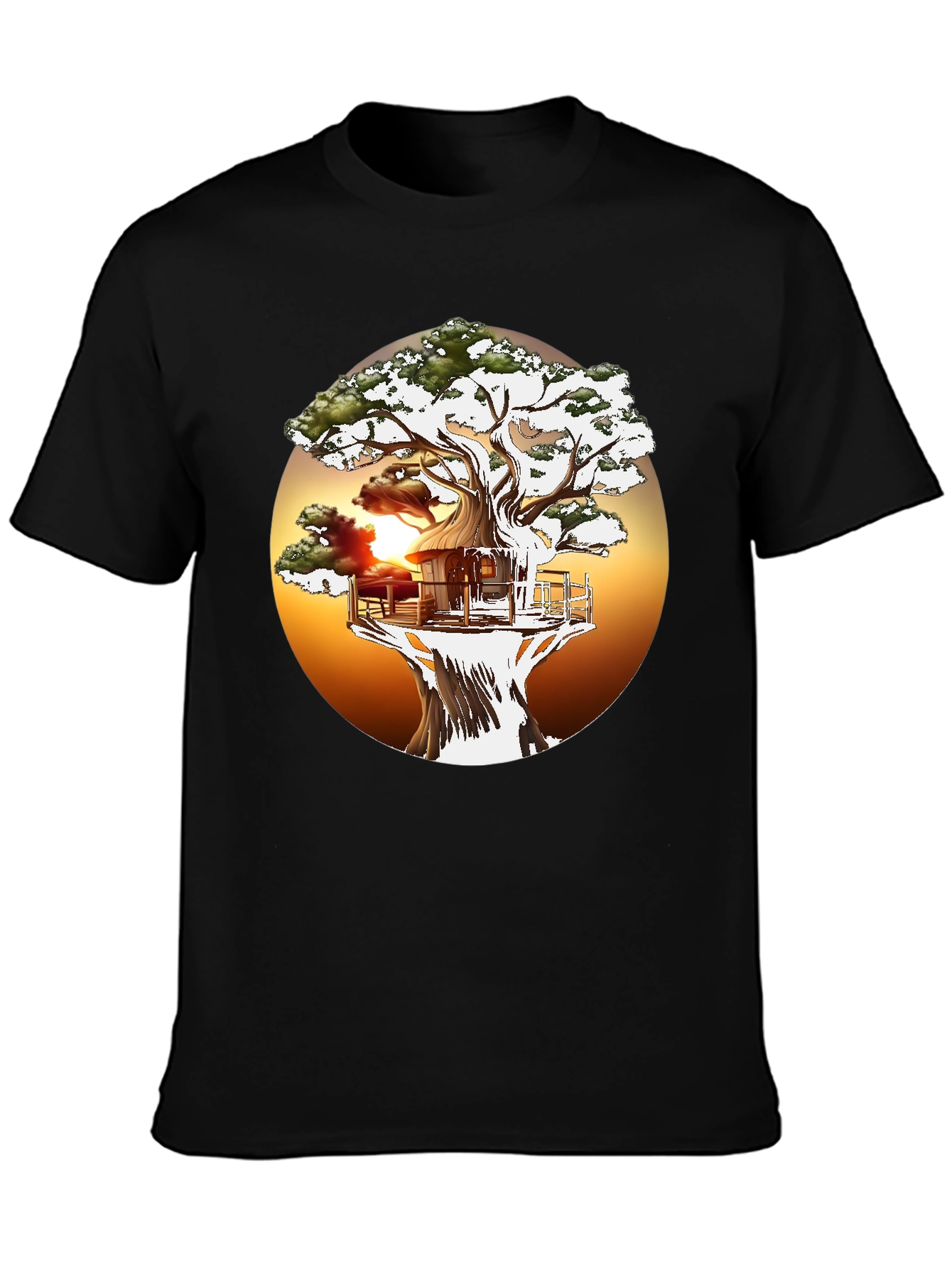Treehouse T-Shirt - Sunset Design