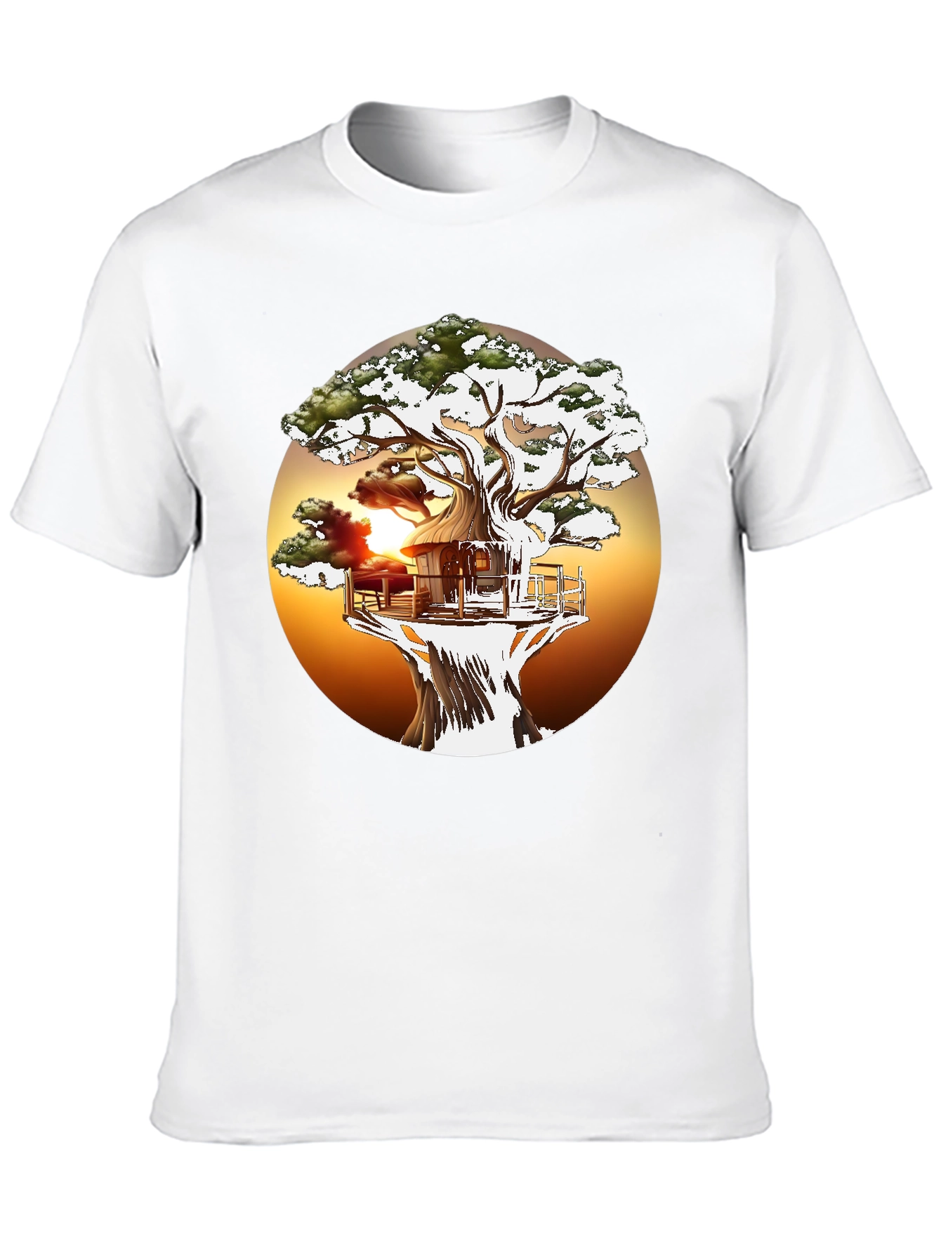 Treehouse T-Shirt - Sunset Design