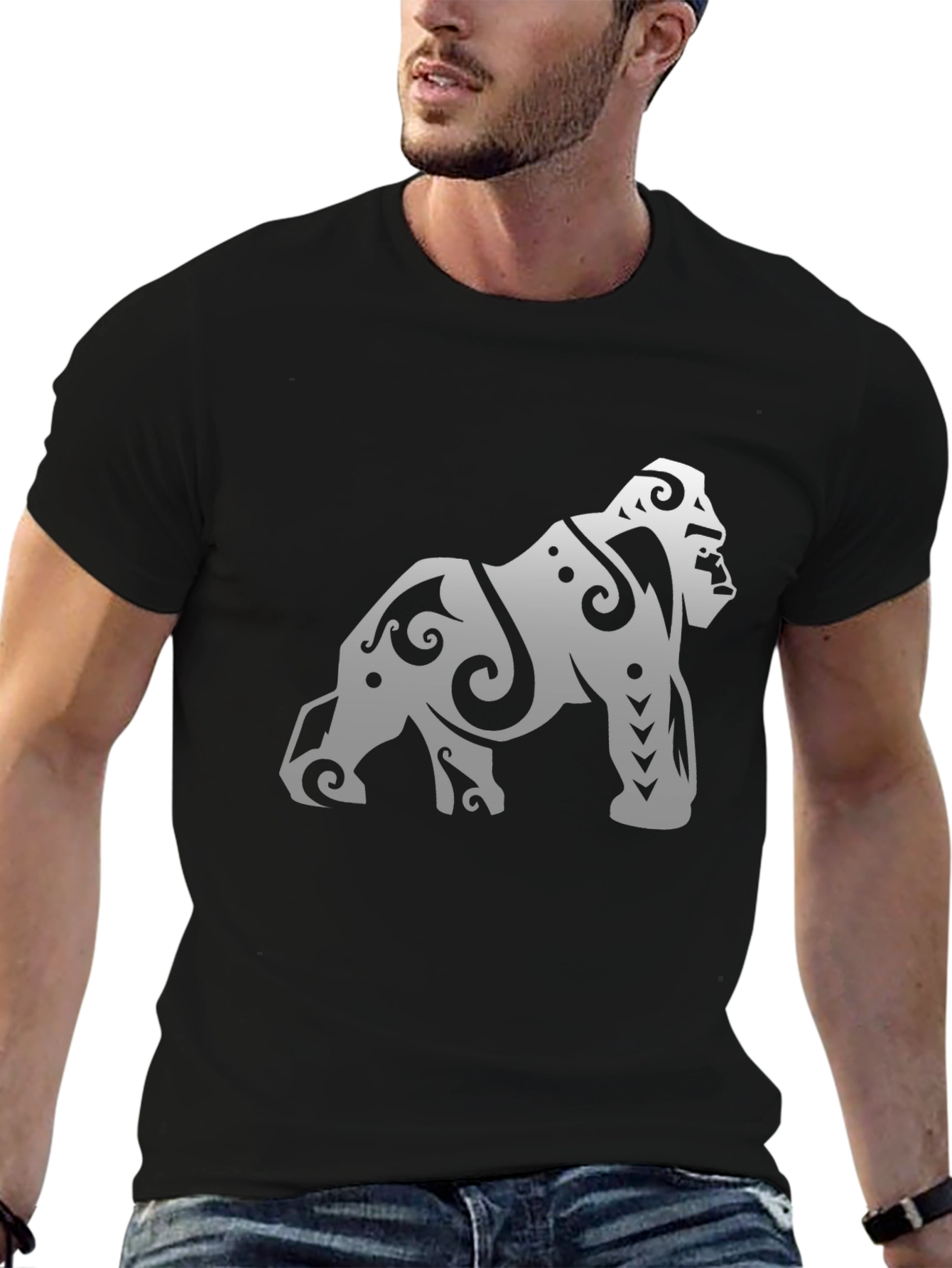 Tribal Gorilla Graphic Tee - Cool Streetwear Design