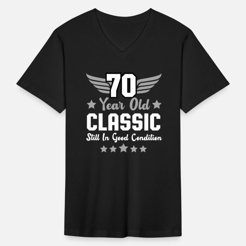 70th Birthday Fun Old Men Classic Retro