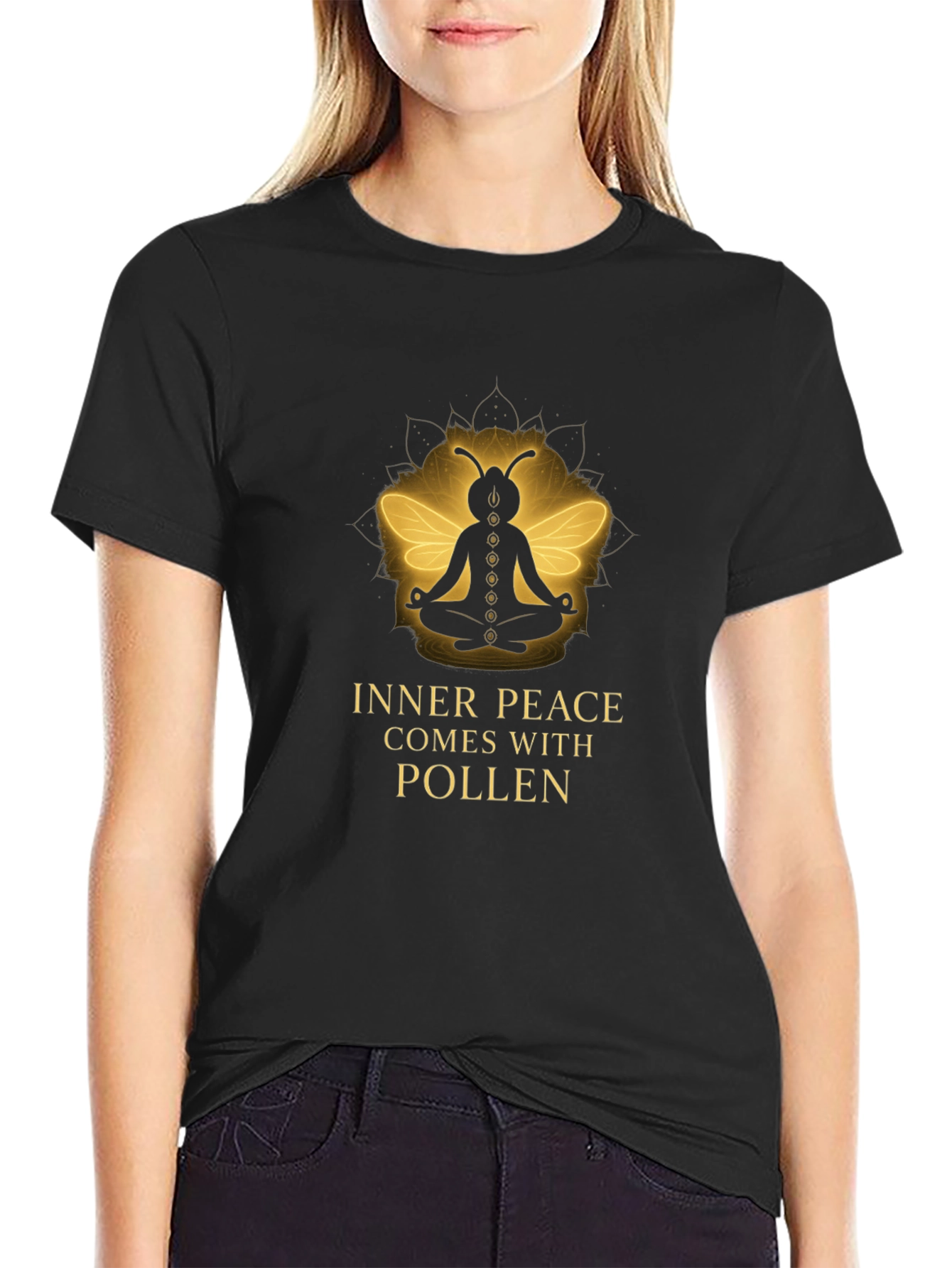 Inner Peace Pollen Bee Graphic T-Shirt