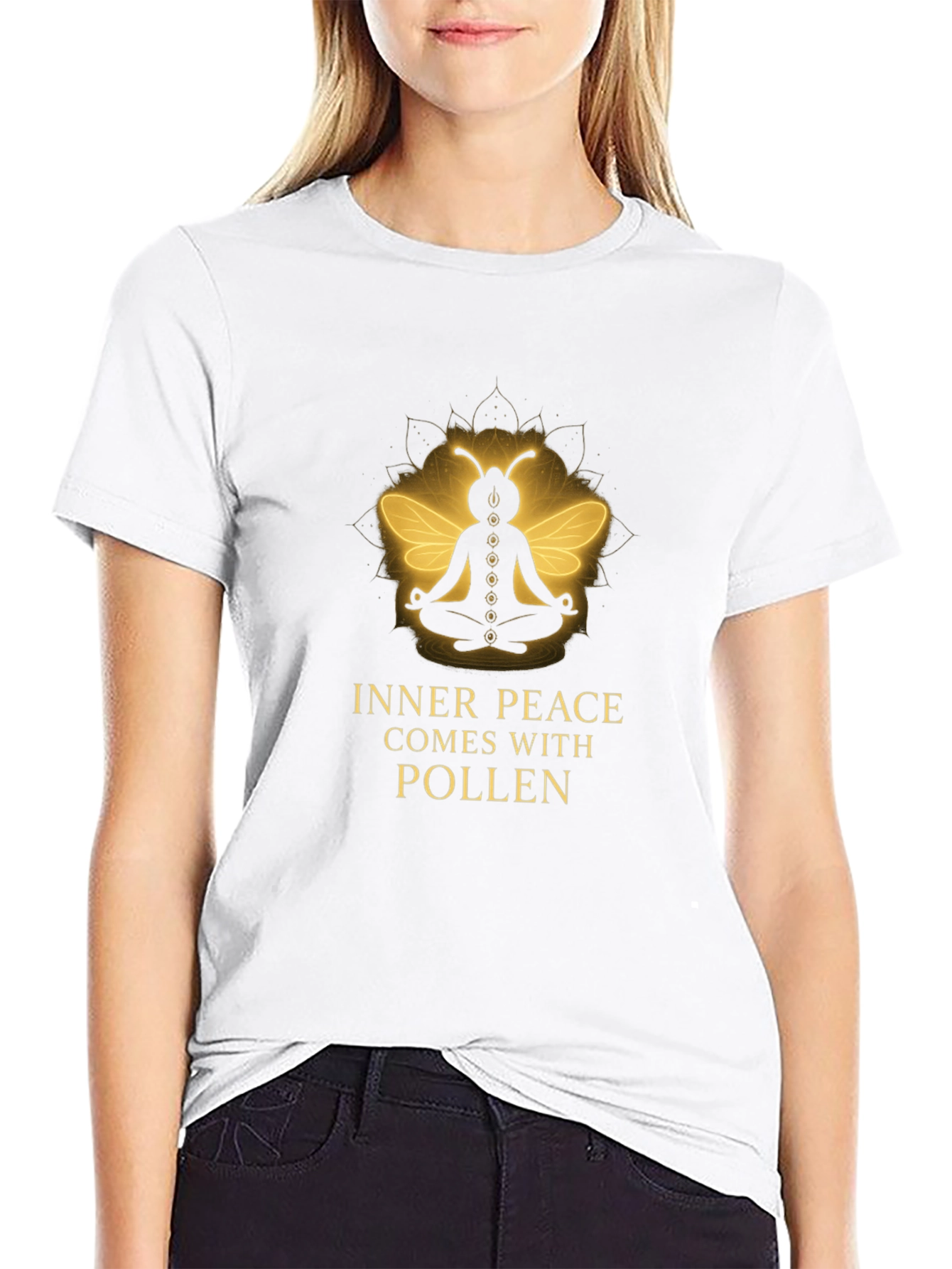 Inner Peace Pollen Bee Graphic T-Shirt