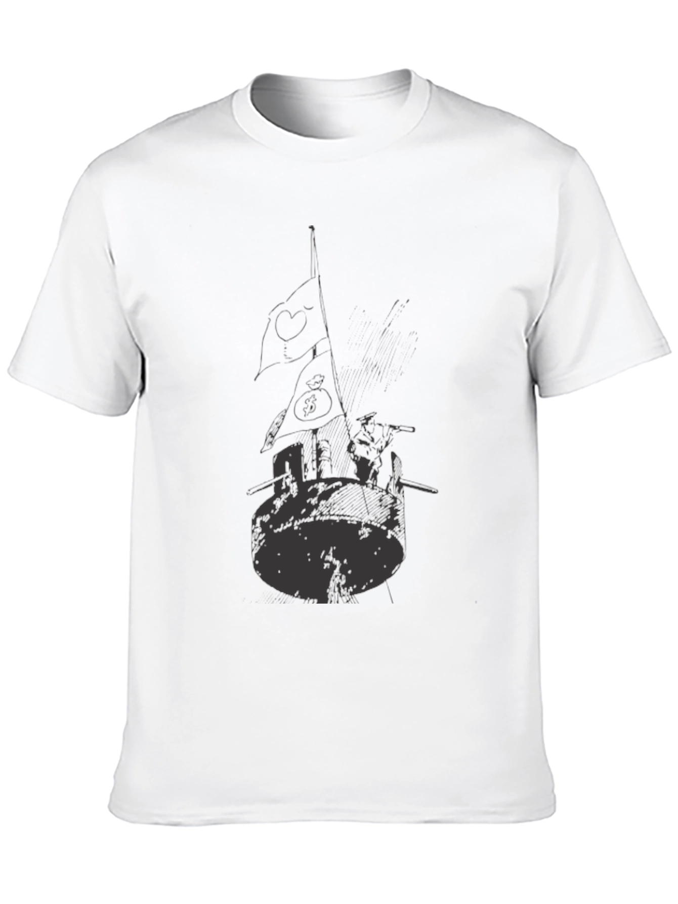 Black Graphic Tee - Unique Artistic Design